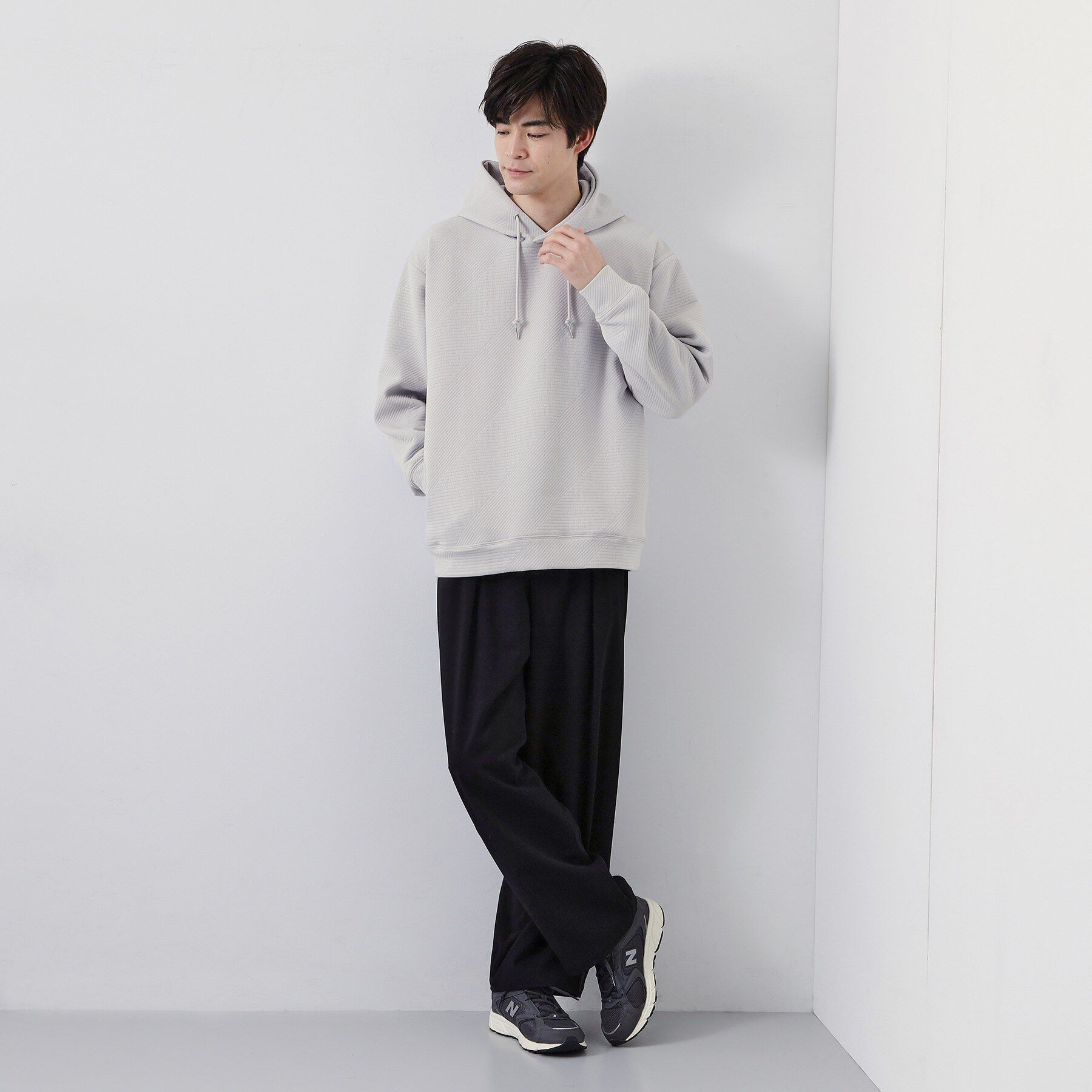 THE SHOP TK「【さりげない表情が、品よく映える。】ふくれジャカードパーカ」|パーカー|