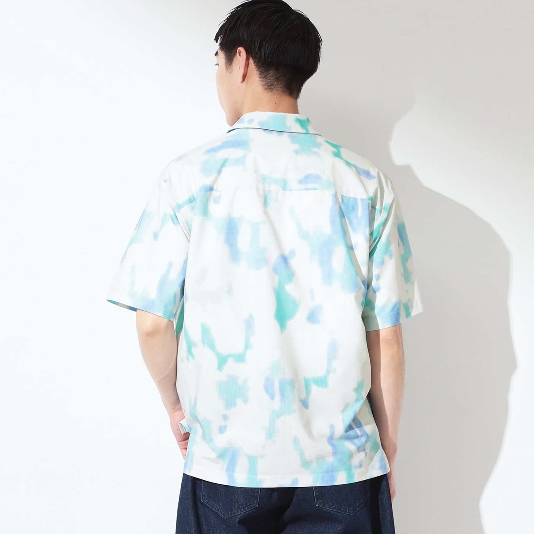 THE SHOP TK「プリント柄 開襟半袖シャツ 【洗濯機OK】」|シャツ・ブラウス|