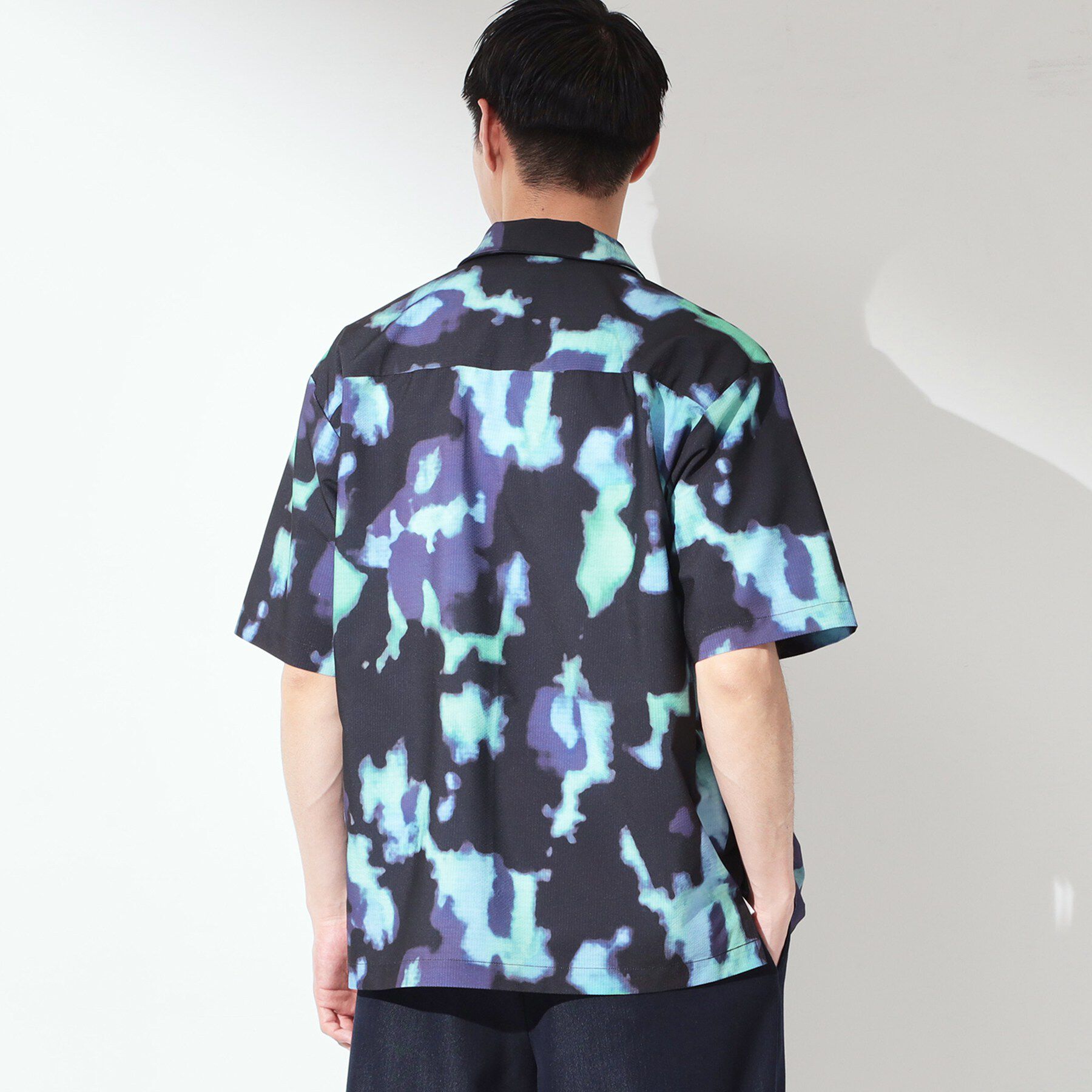 THE SHOP TK「プリント柄 開襟半袖シャツ 【洗濯機OK】」|シャツ・ブラウス|