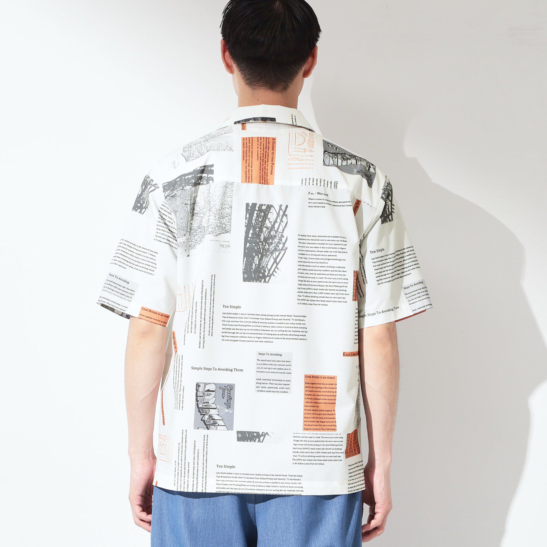 THE SHOP TK「プリント柄 開襟半袖シャツ 【洗濯機OK】」|シャツ・ブラウス|