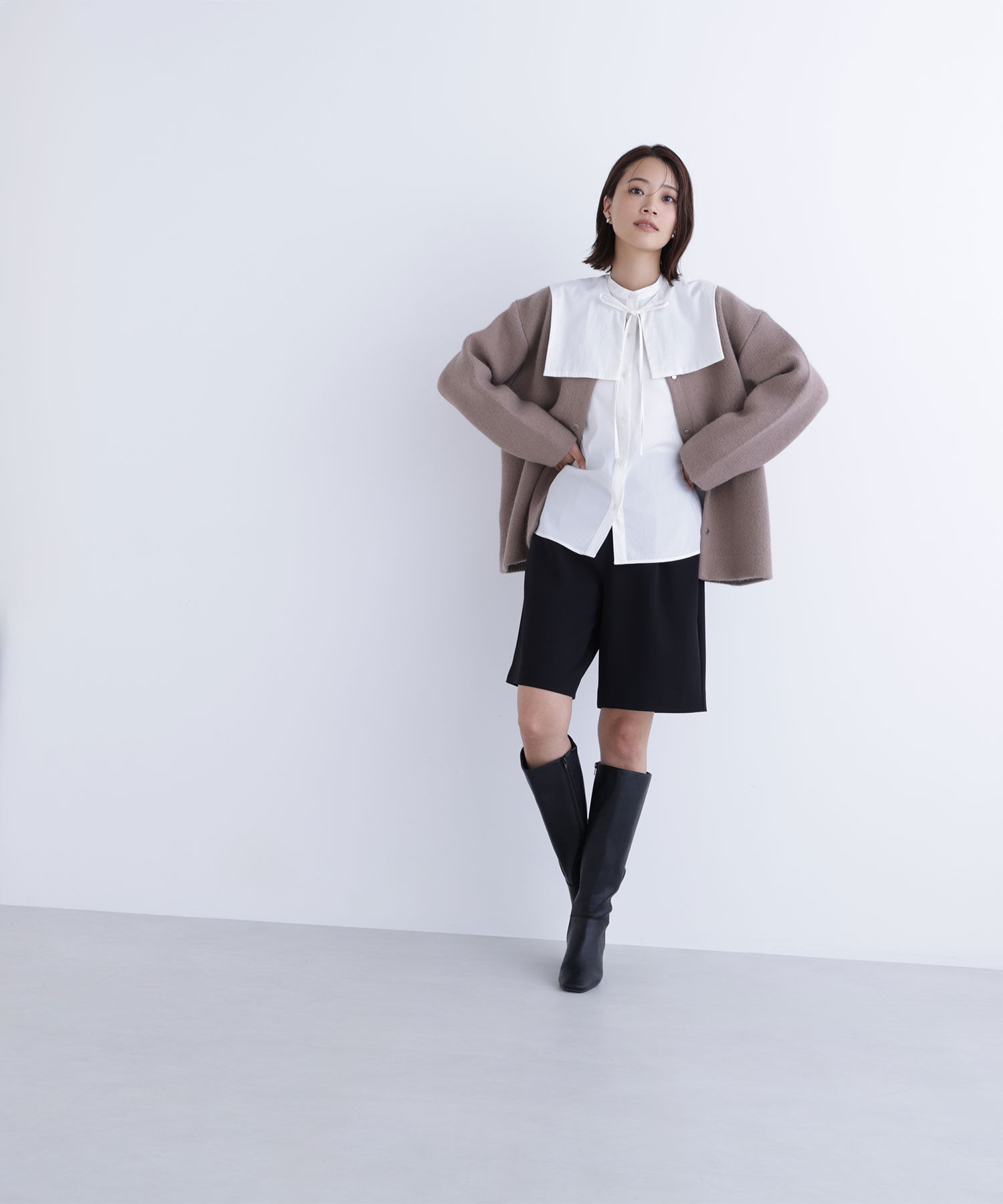  「スクエアカラーブラウス」|シャツ・ブラウス|