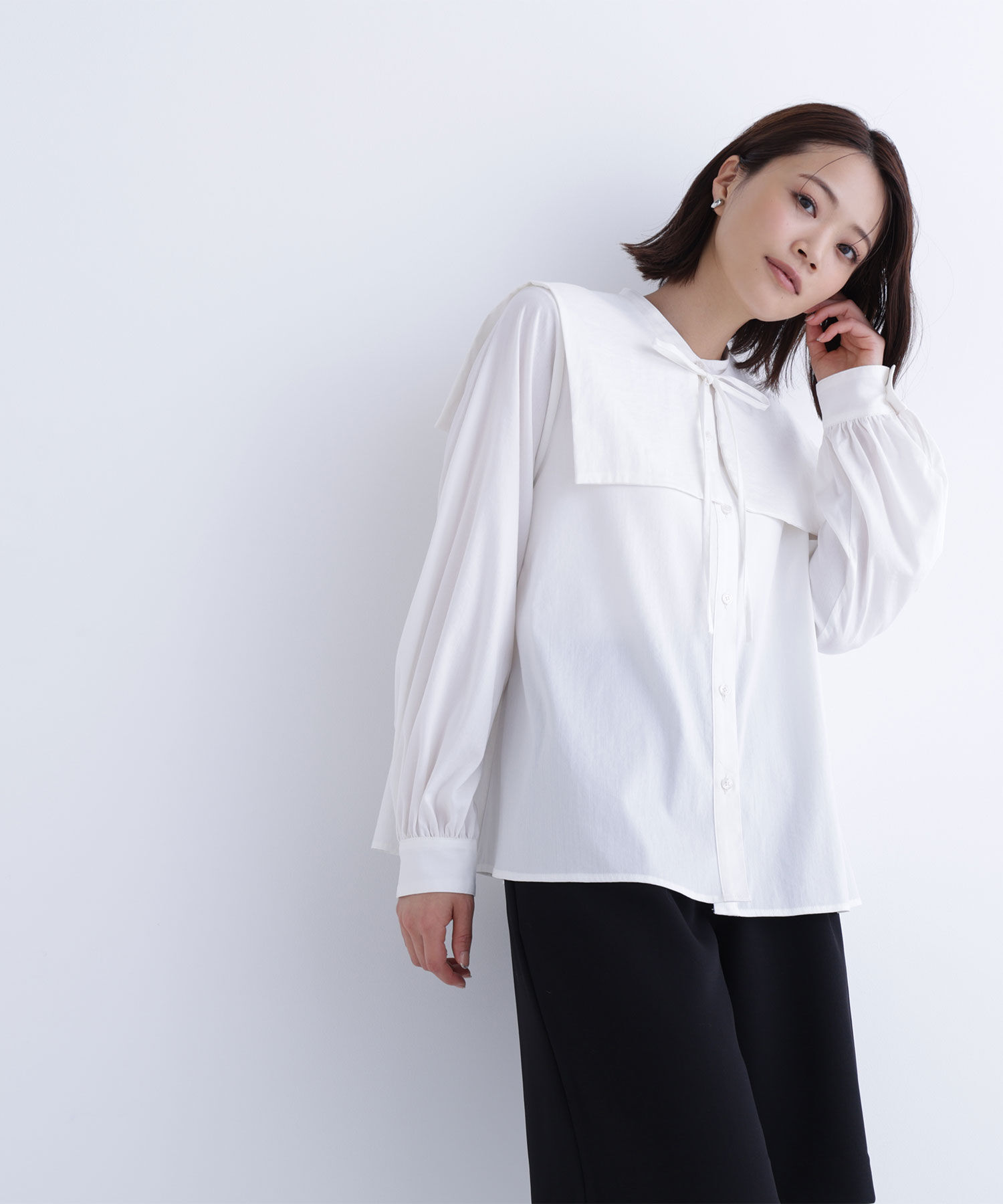  「スクエアカラーブラウス」|シャツ・ブラウス|