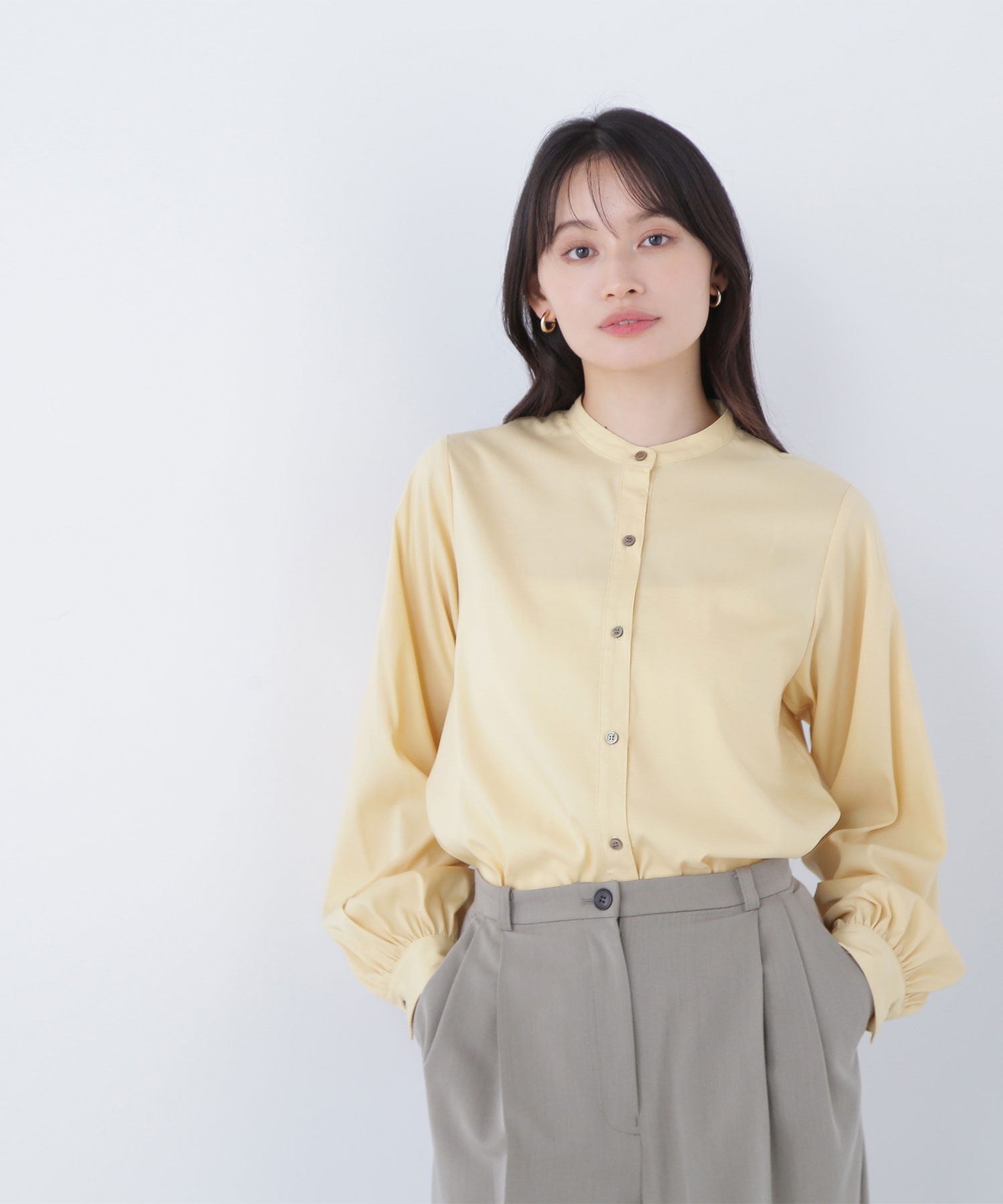  「スクエアカラーブラウス」|シャツ・ブラウス|