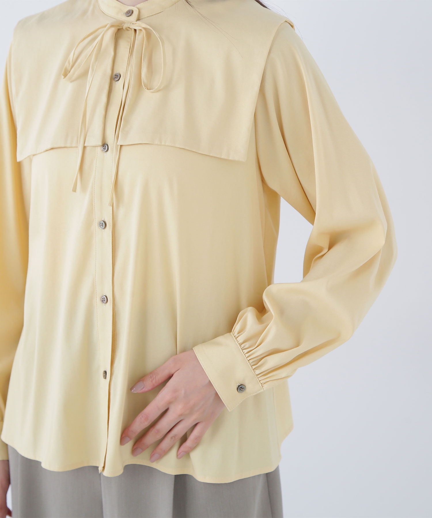  「スクエアカラーブラウス」|シャツ・ブラウス|