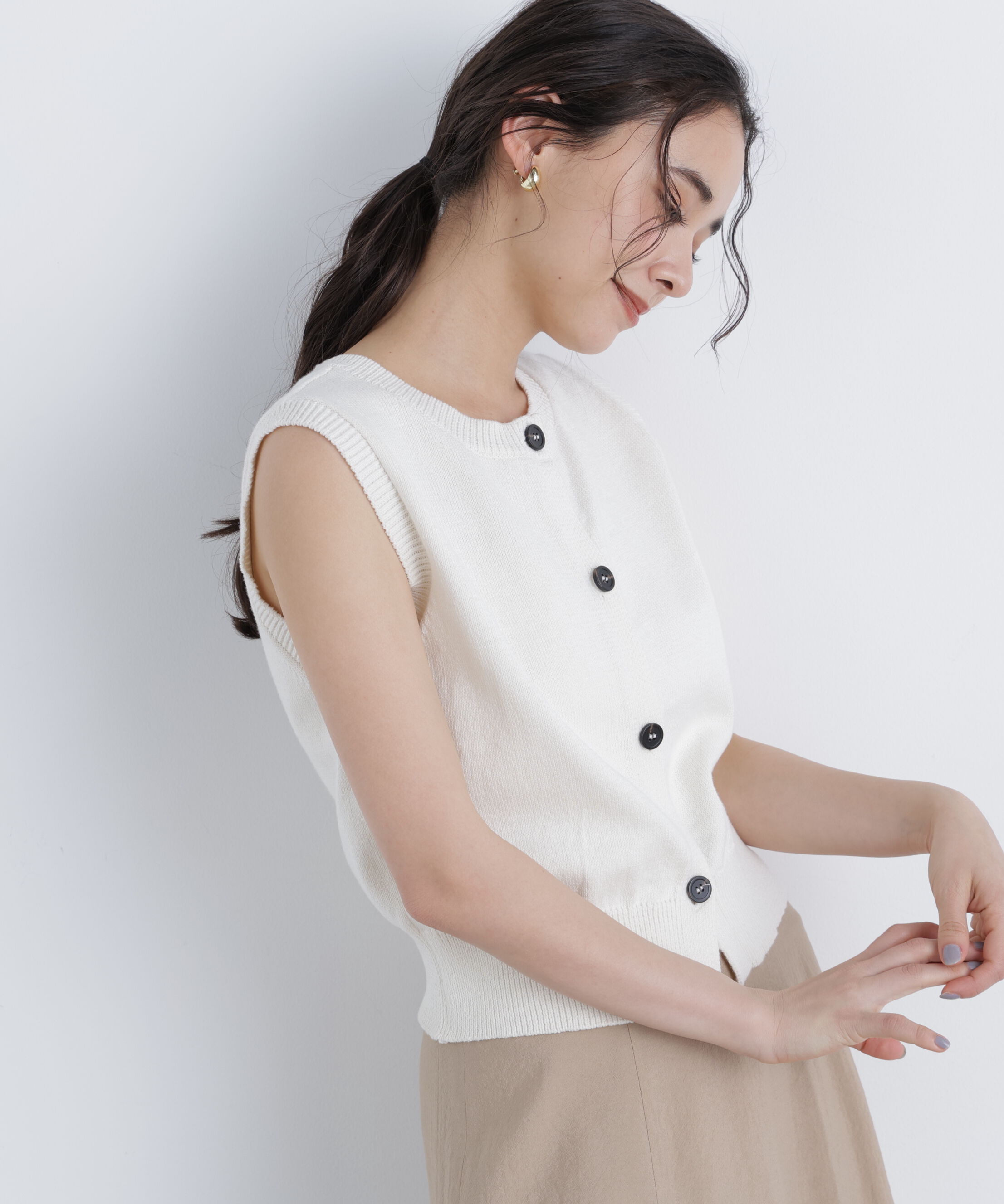  「〈N.〉コンパクトニットベスト」|ニット・セーター|