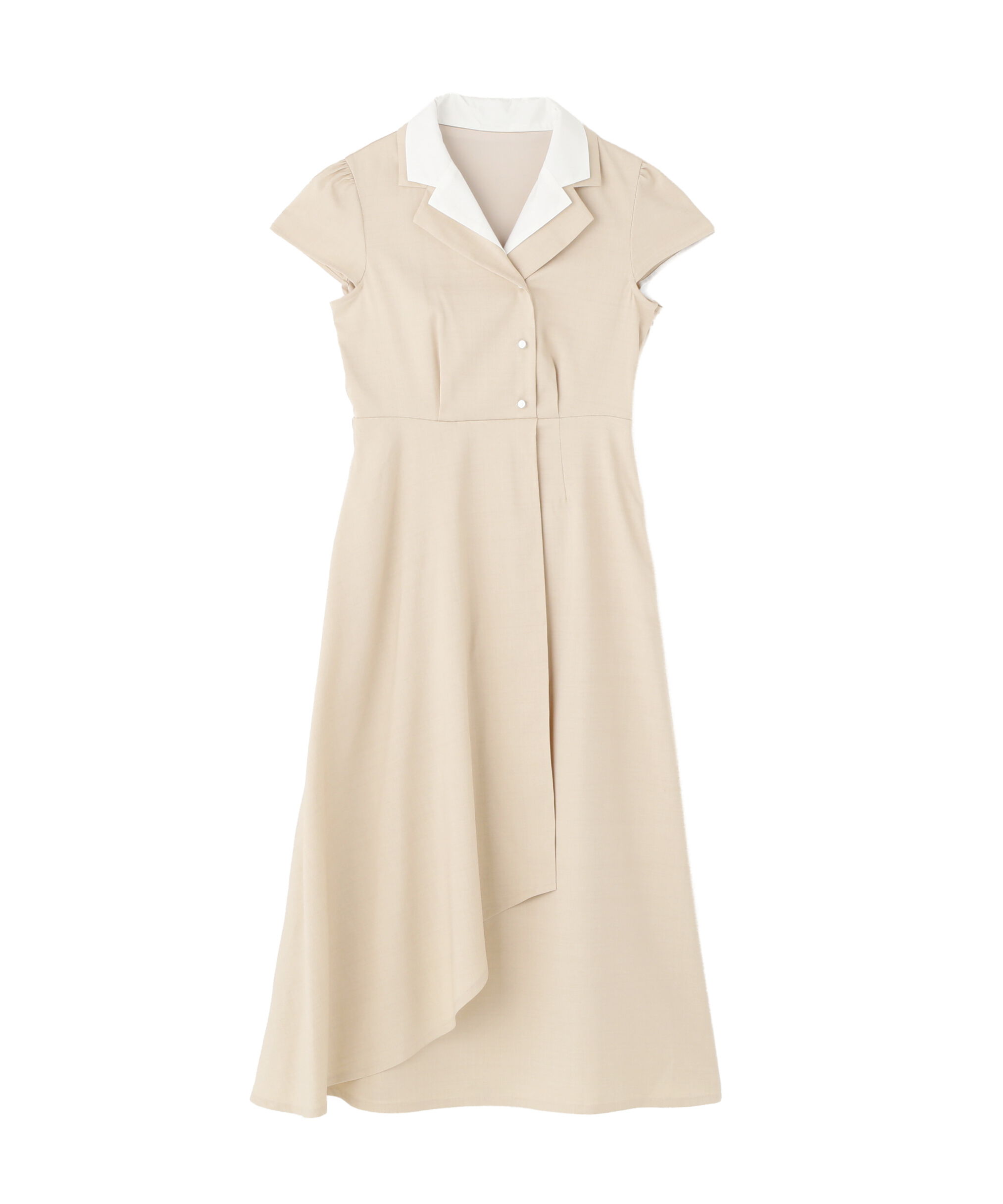  「ダブルカラー開襟ワンピース」|ワンピース|