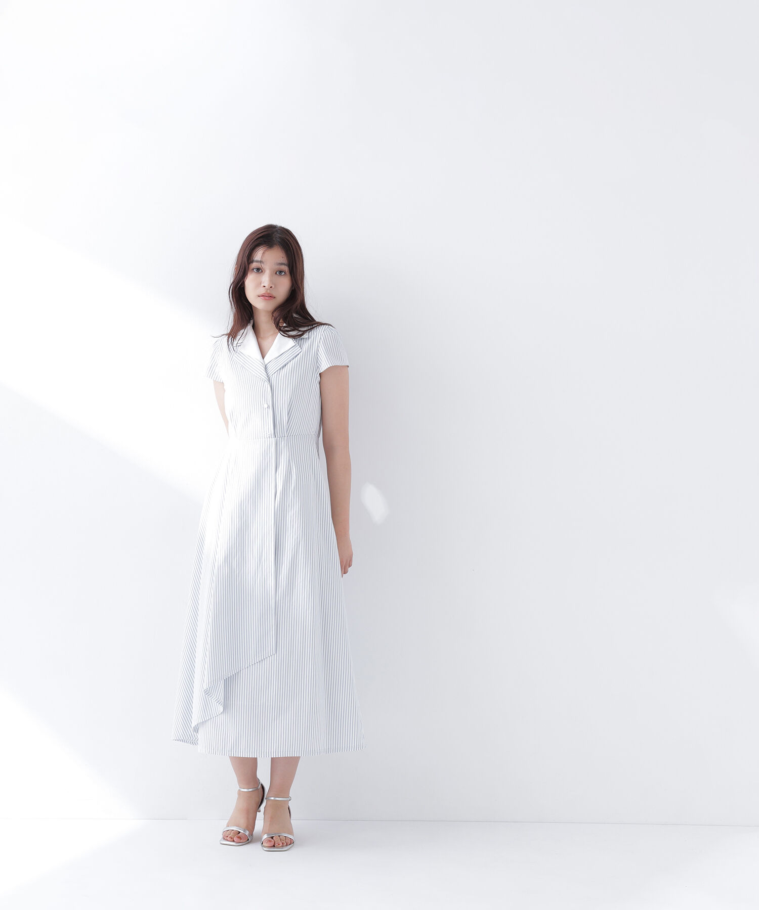  「ダブルカラー開襟ワンピース」|ワンピース|