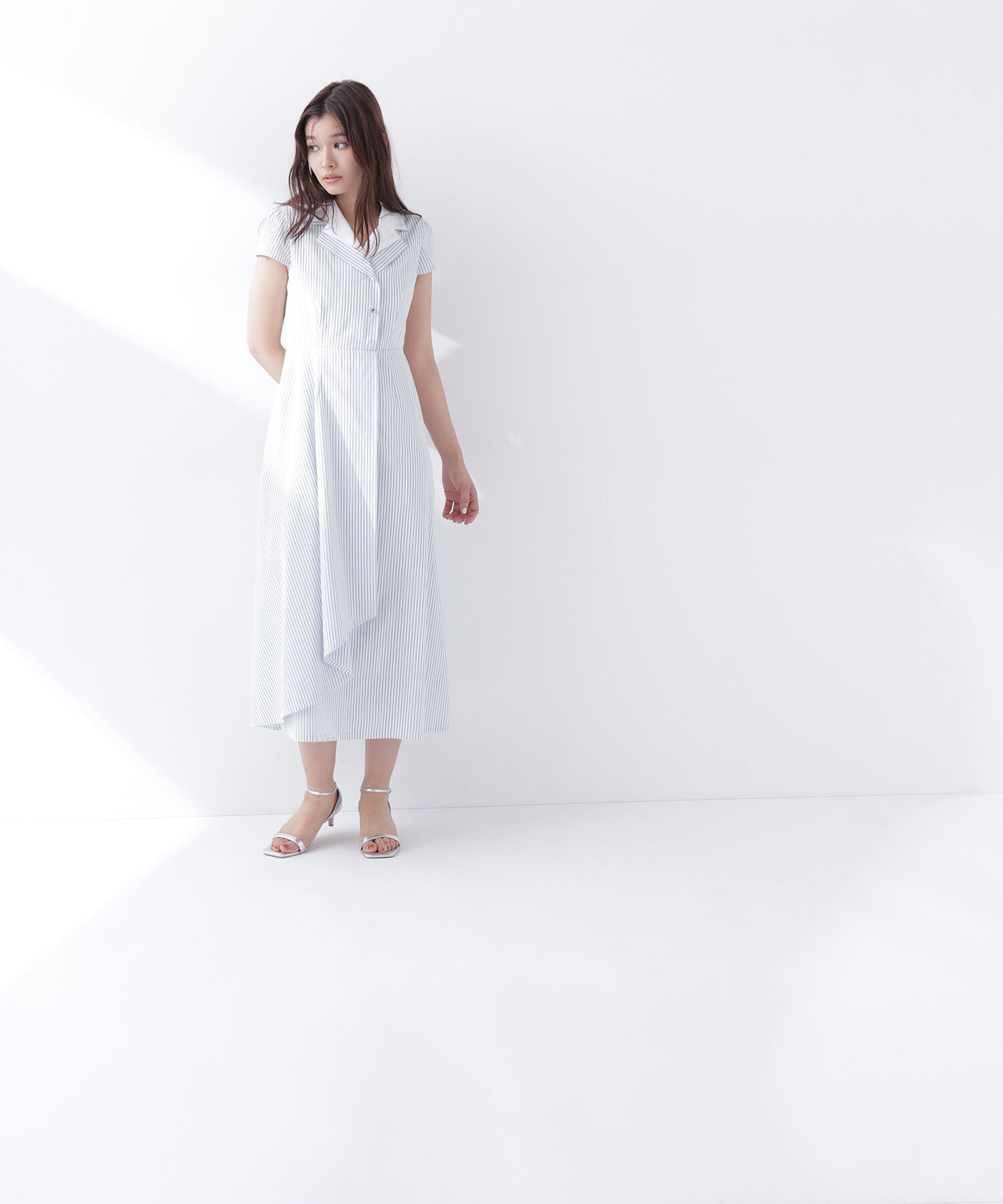  「ダブルカラー開襟ワンピース」|ワンピース|