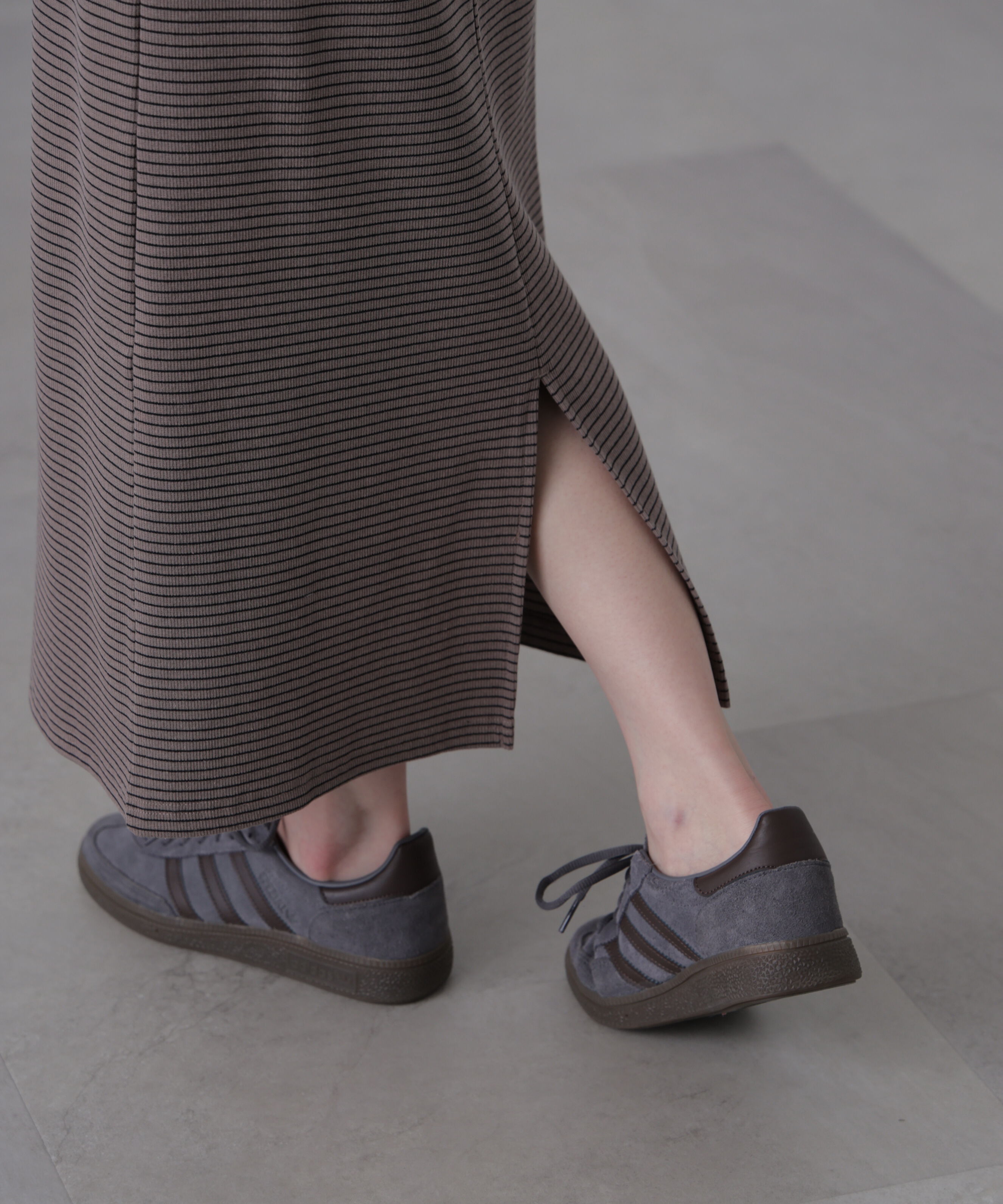  「ボートネックリブタンクトップワンピース」|ワンピース|