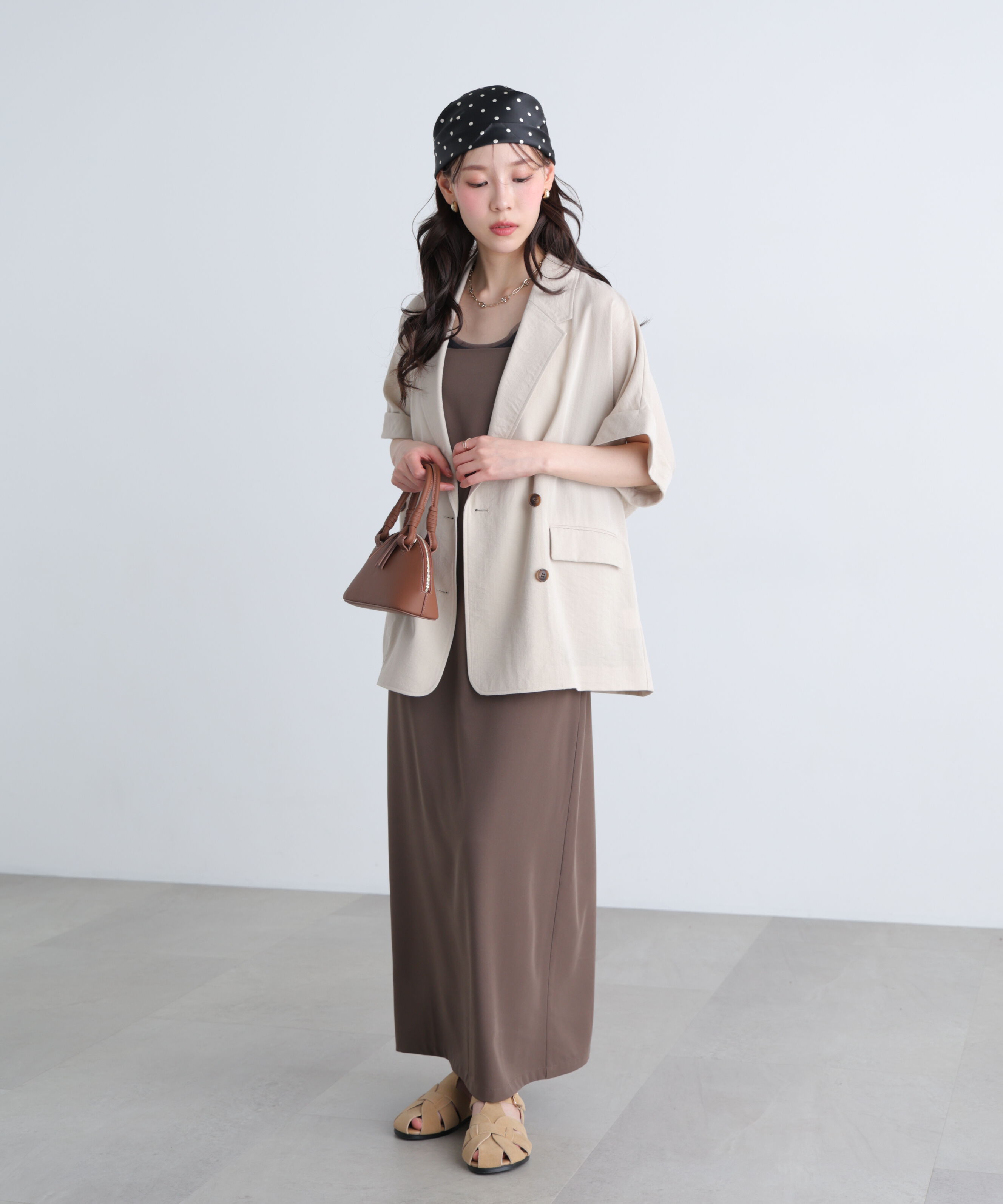  「麻調合繊ハーフスリーブジャケット」|その他|