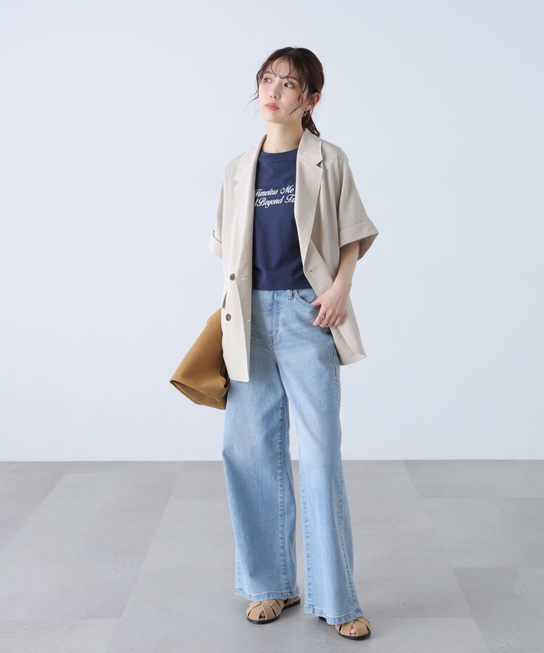  「麻調合繊ハーフスリーブジャケット」|その他|