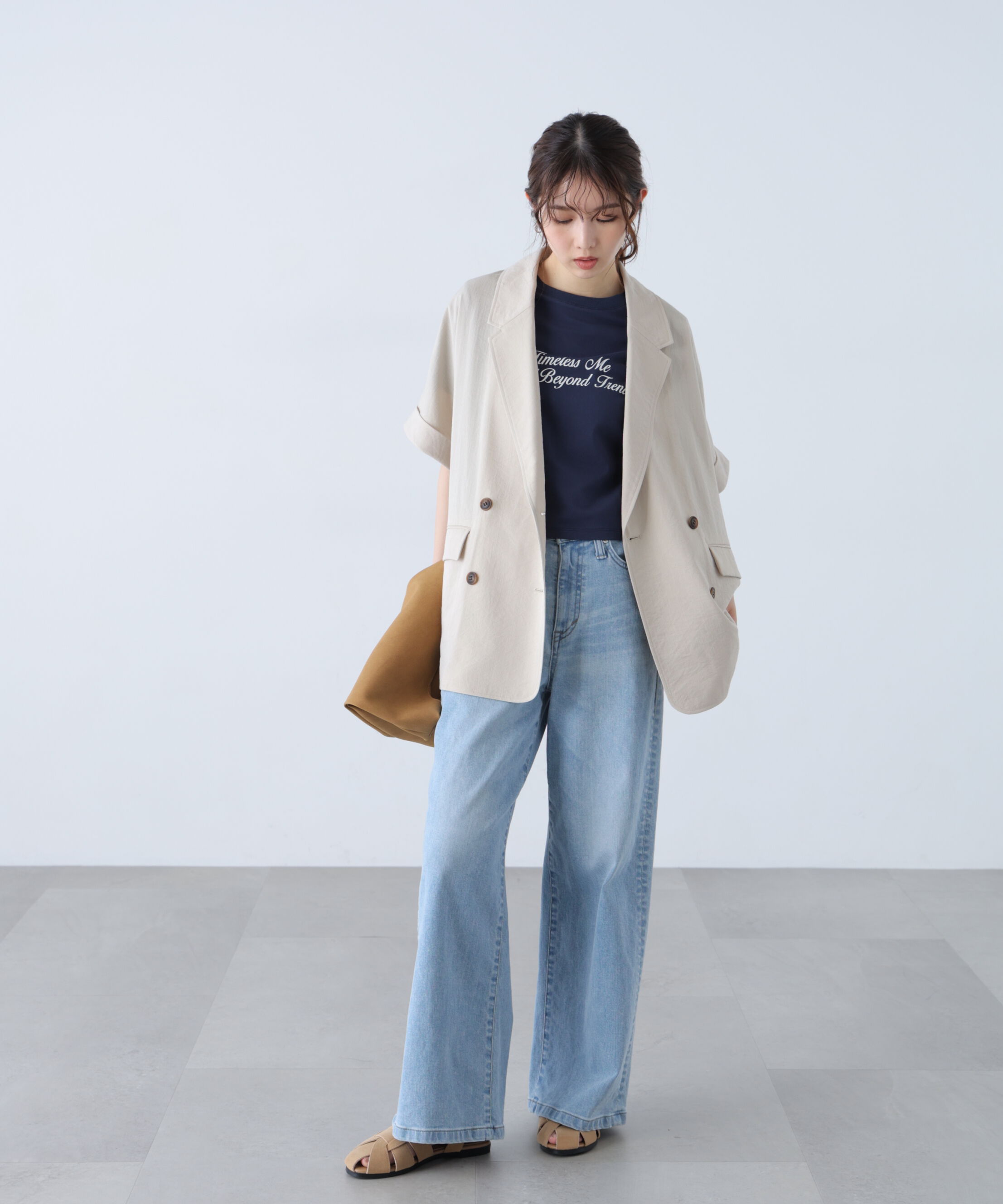  「麻調合繊ハーフスリーブジャケット」|その他|