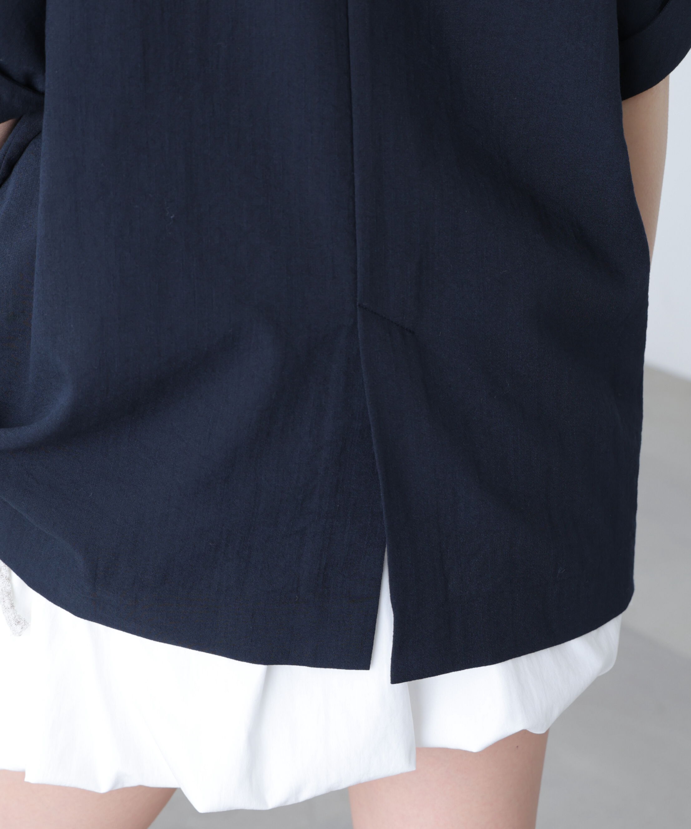  「麻調合繊ハーフスリーブジャケット」|その他|