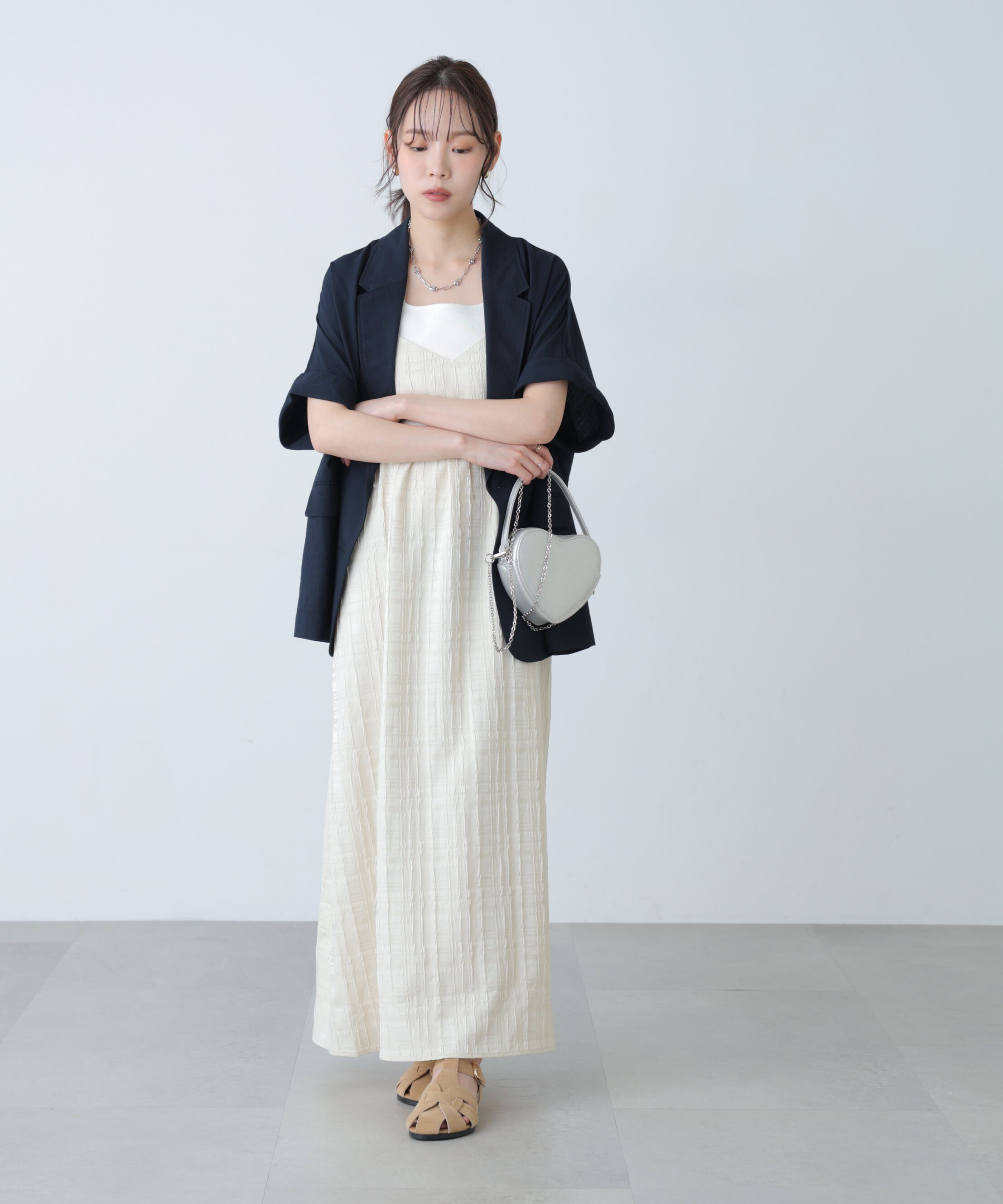  「麻調合繊ハーフスリーブジャケット」|その他|