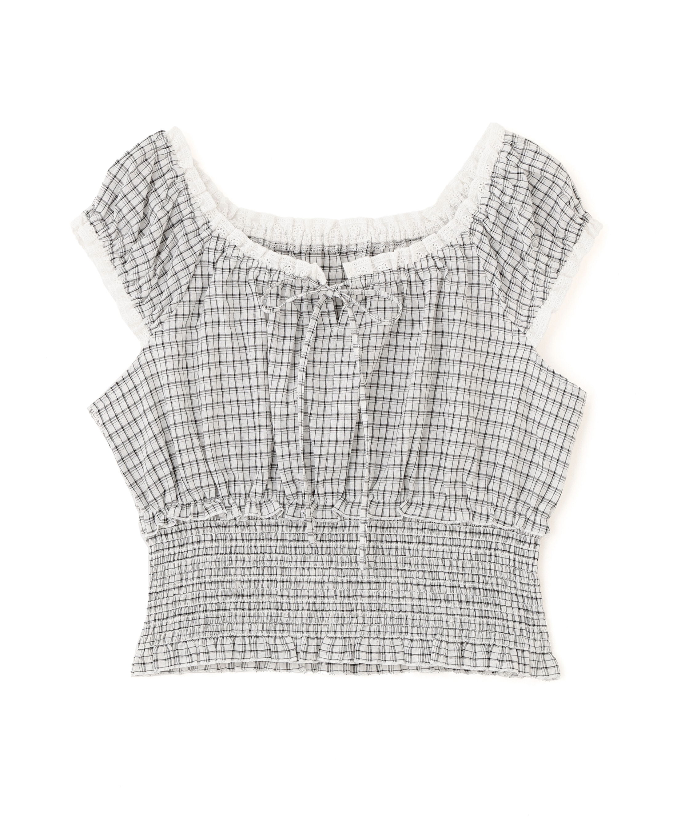  「2wayオフショルチェックブラウス」|シャツ・ブラウス|