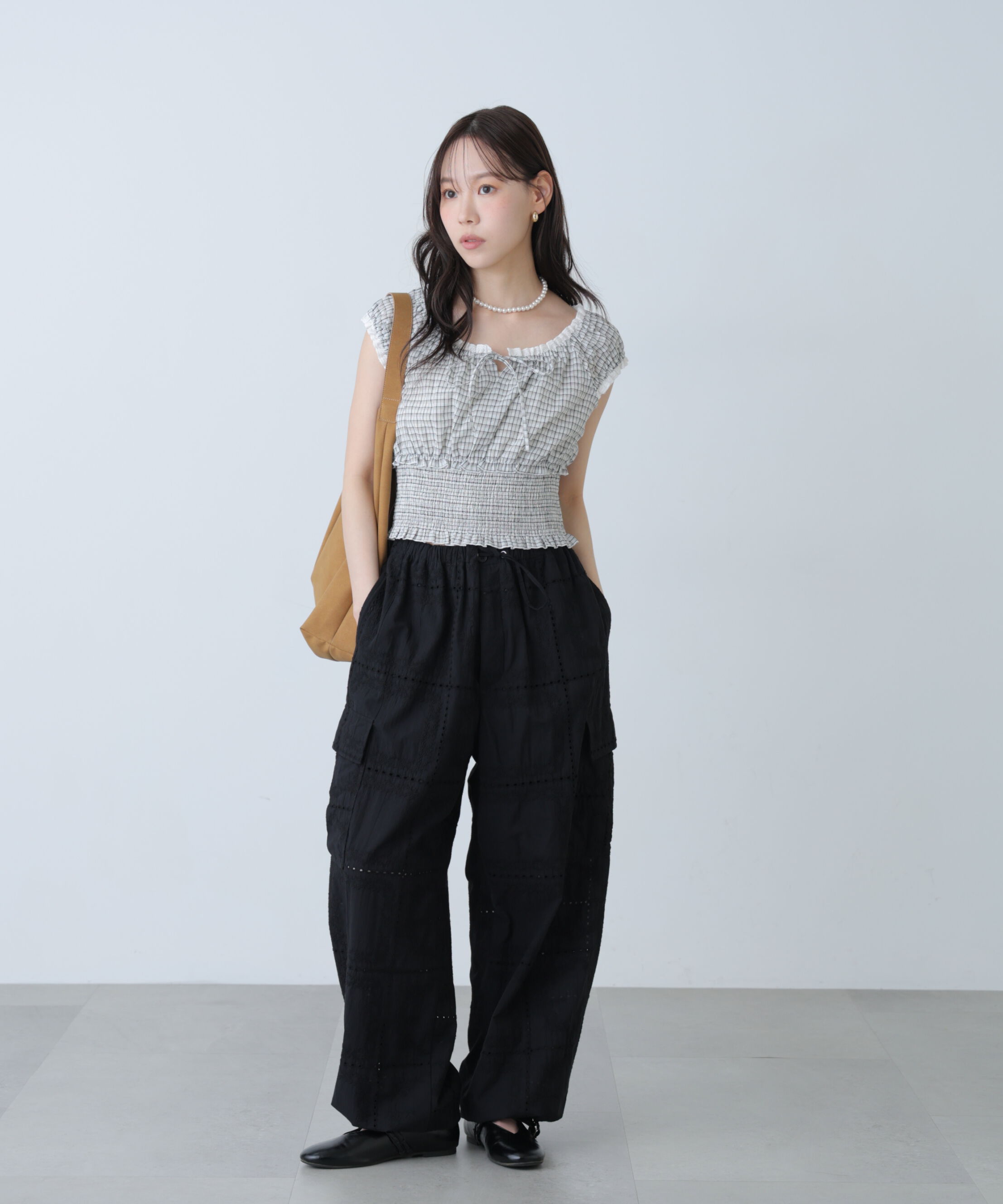  「2wayオフショルチェックブラウス」|シャツ・ブラウス|