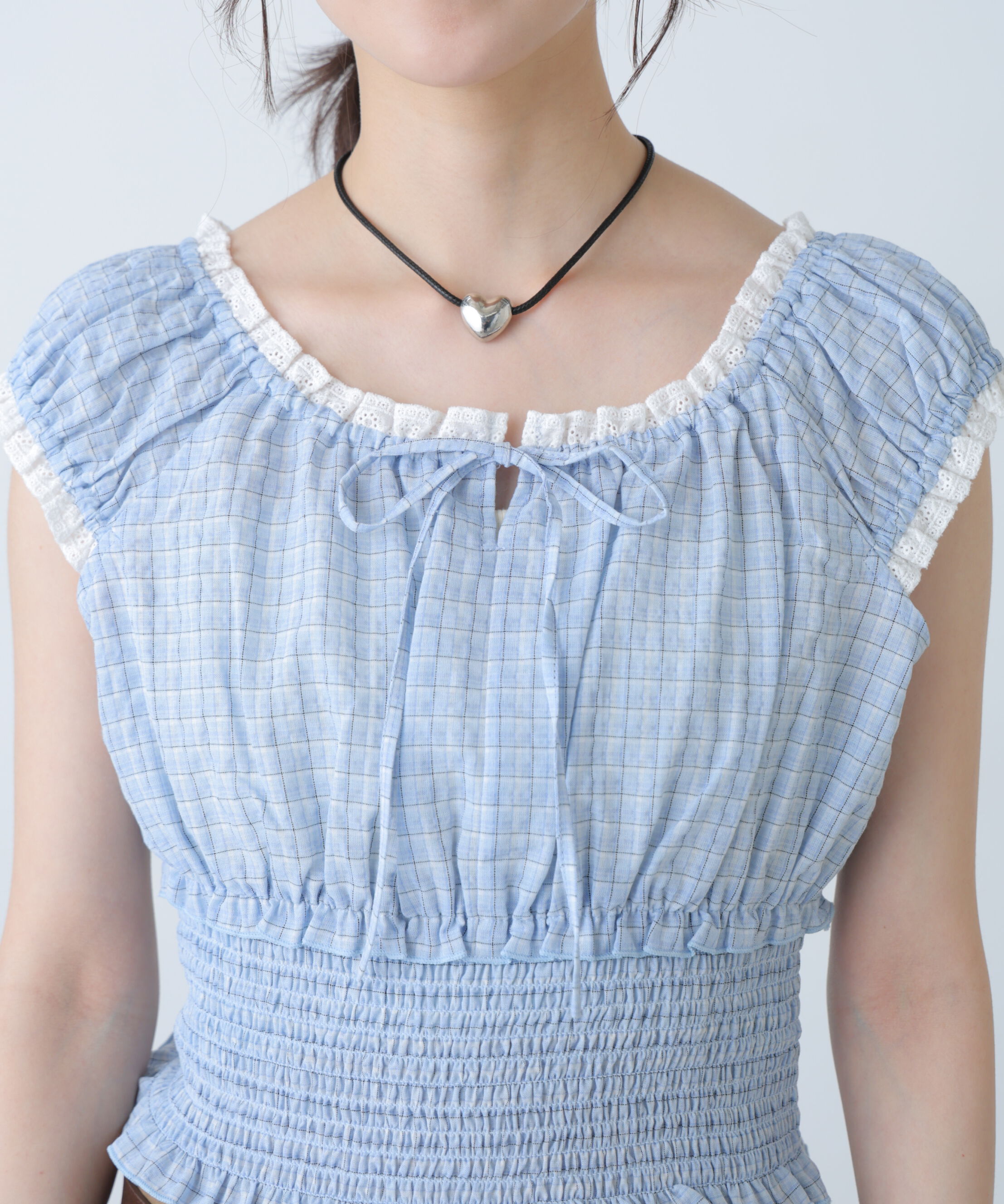  「2wayオフショルチェックブラウス」|シャツ・ブラウス|