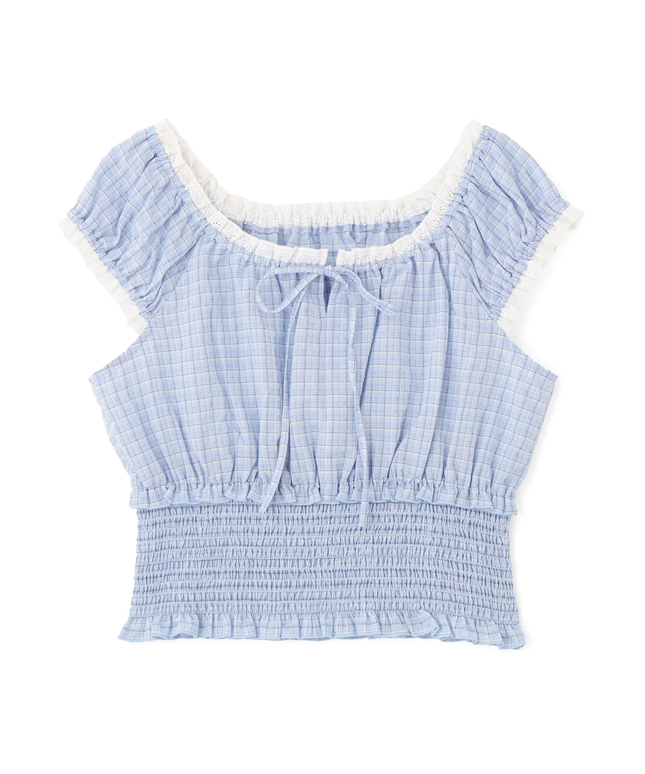  「2wayオフショルチェックブラウス」|シャツ・ブラウス|