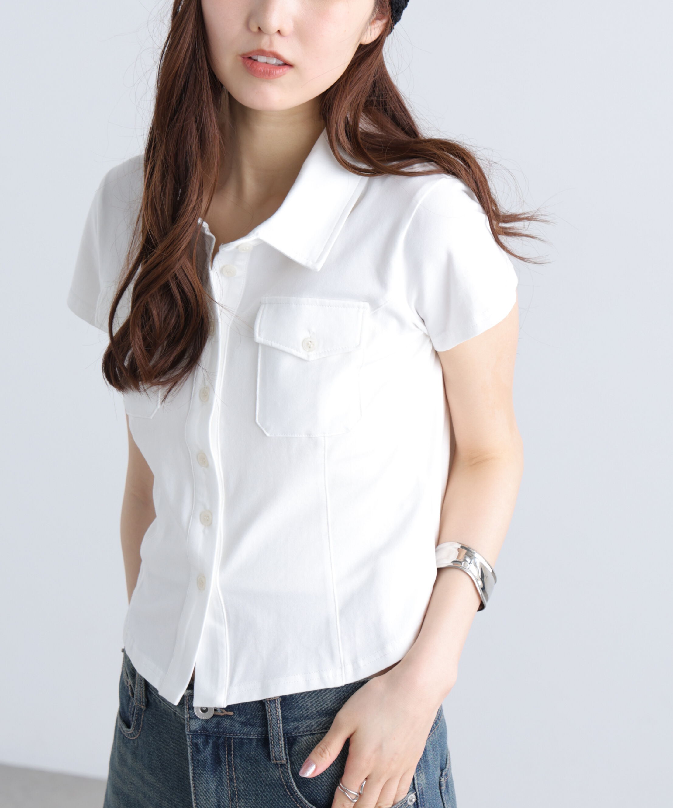  「コンパクトシャツカットソー」|Tシャツ・カットソー|