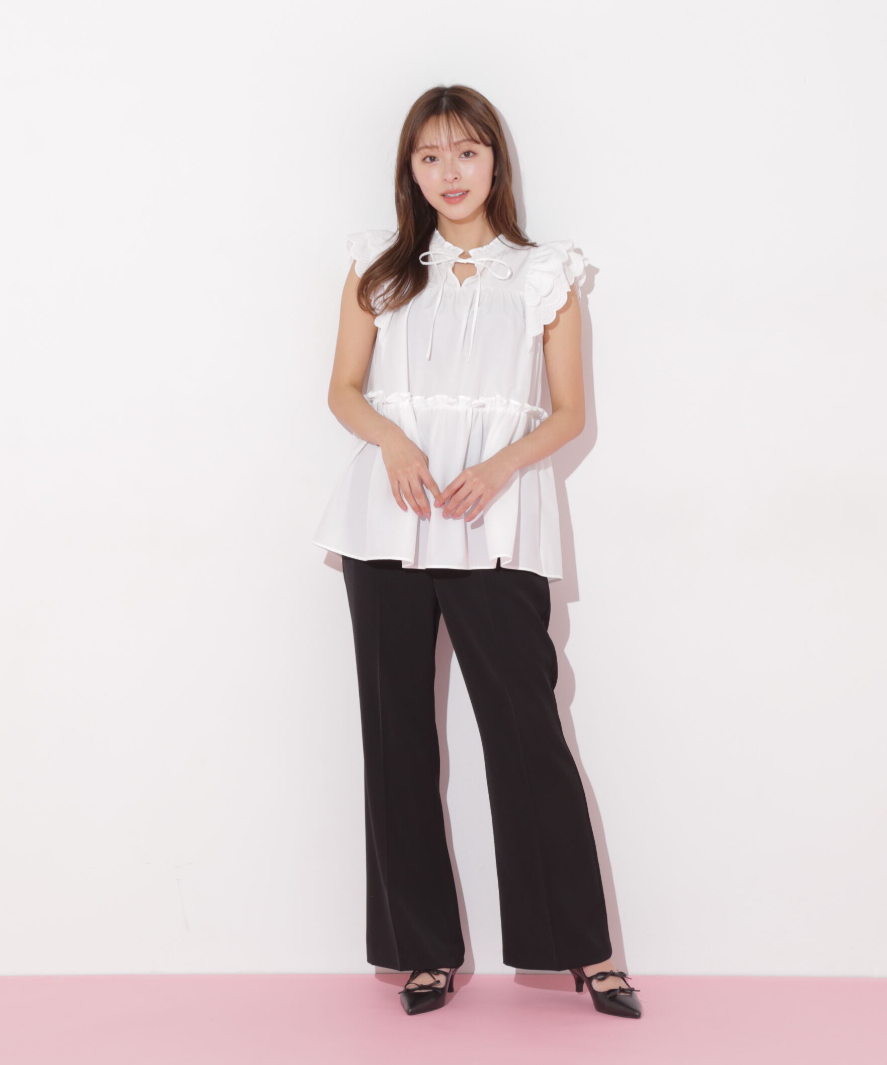  「カットワークティアードチュニック」|シャツ・ブラウス|