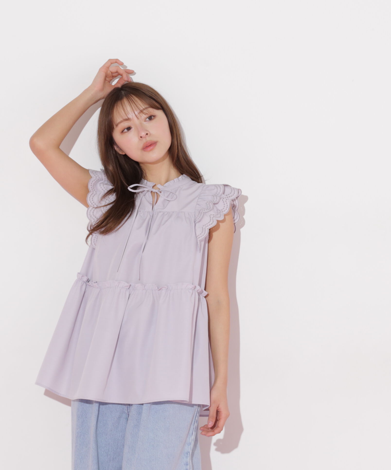  「カットワークティアードチュニック」|シャツ・ブラウス|