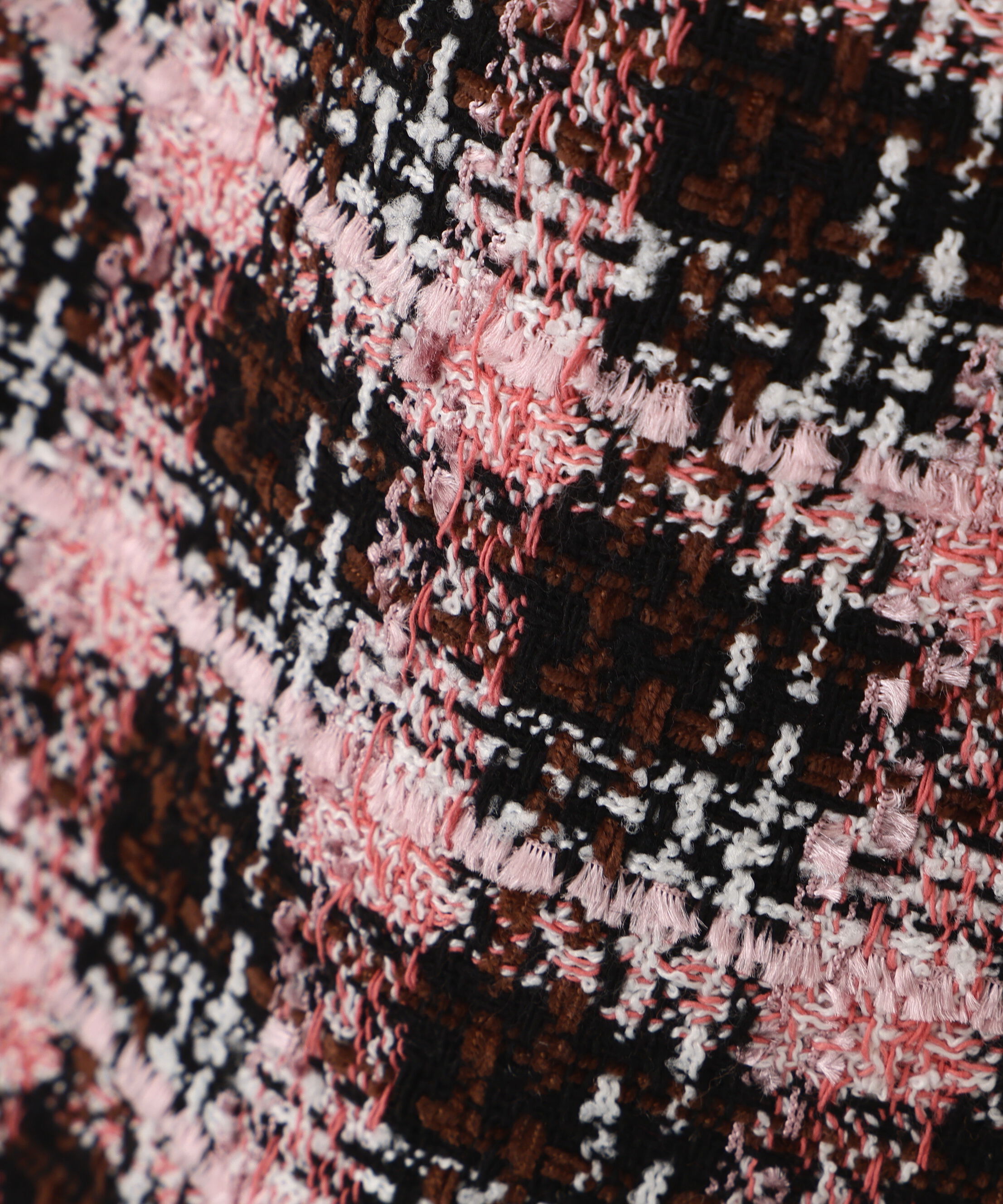  「ツィードチェックビジュー釦ミニスカート」|スカート|