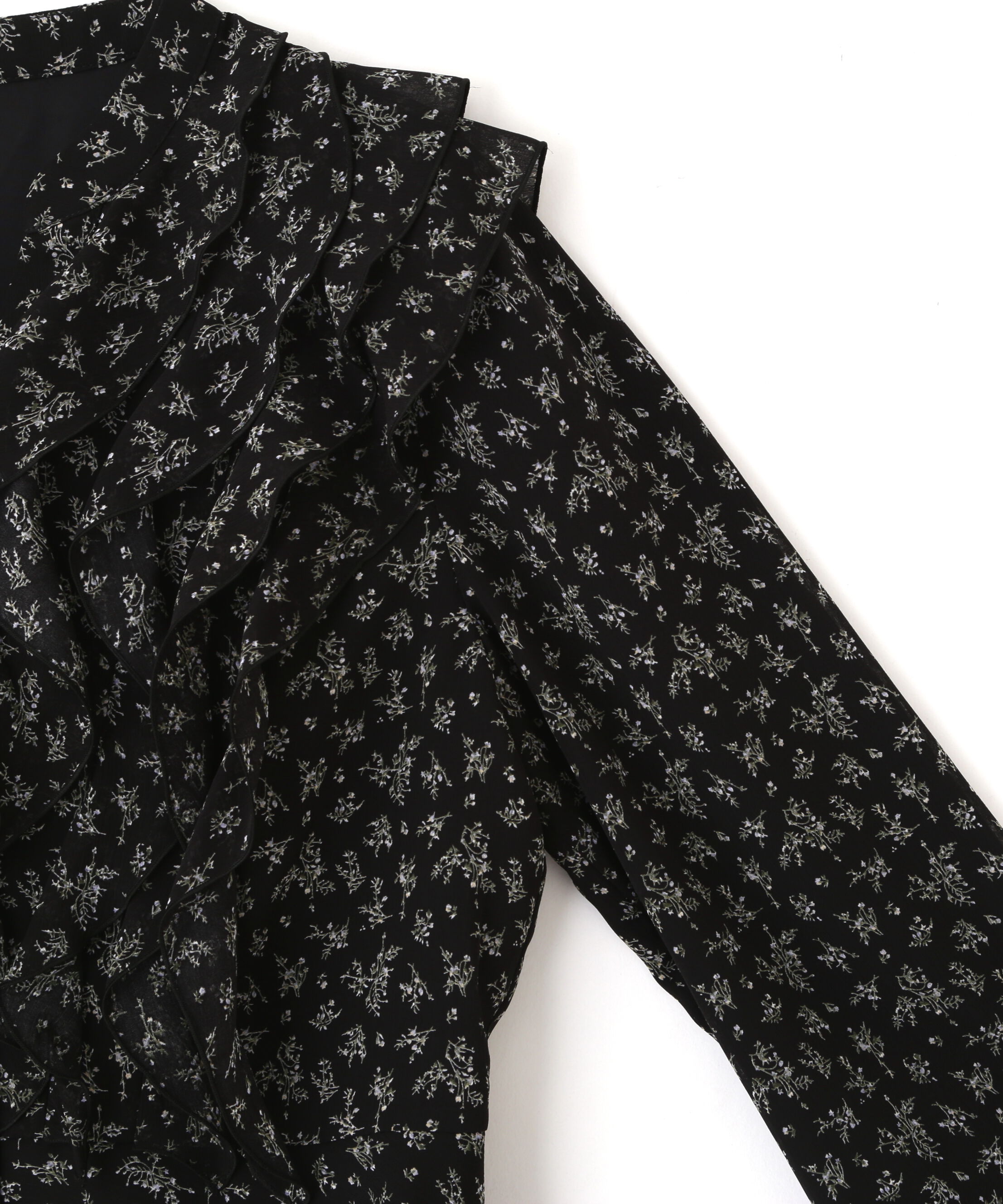  「小花プリントフリルブラウス」|シャツ・ブラウス|