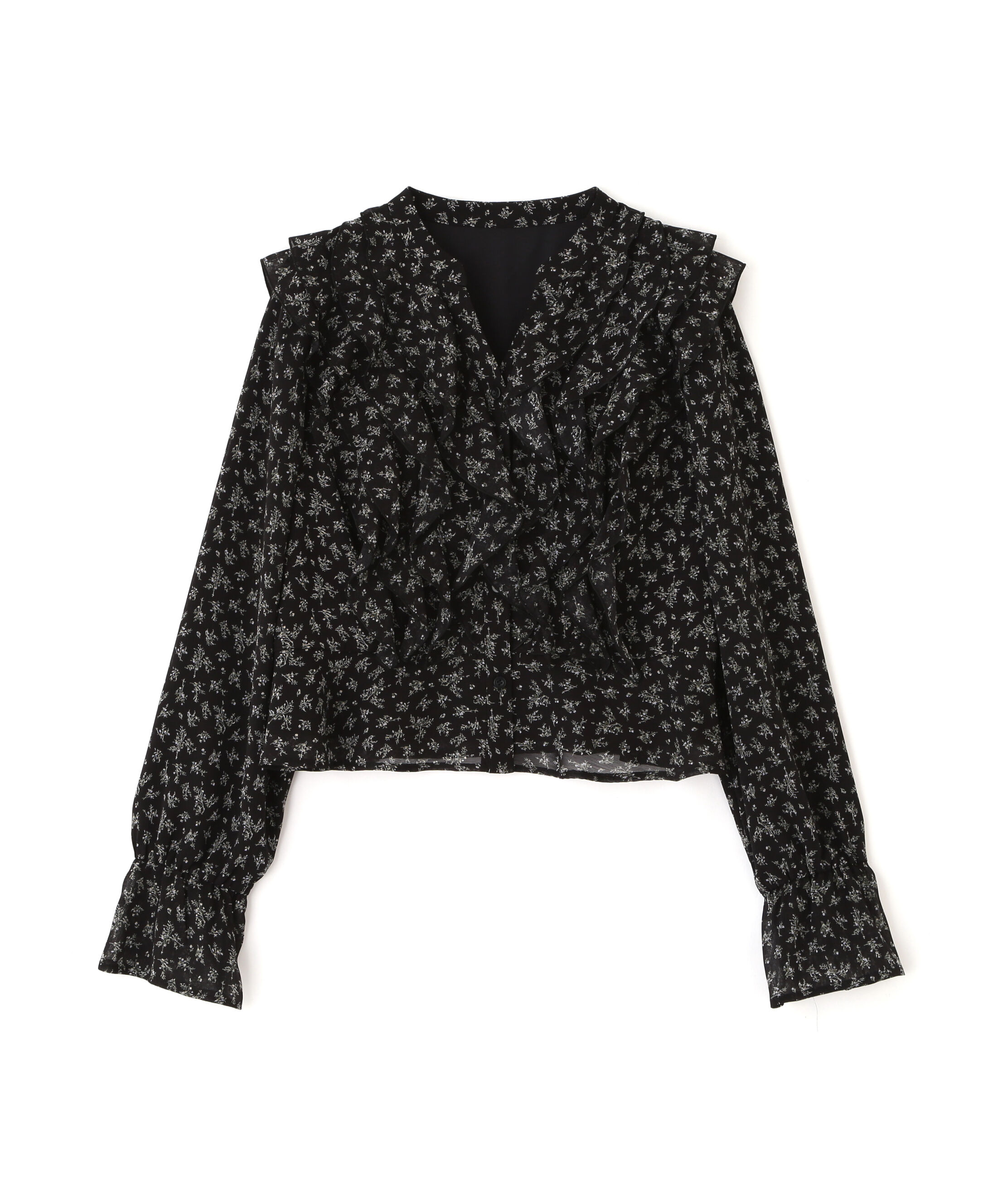  「小花プリントフリルブラウス」|シャツ・ブラウス|