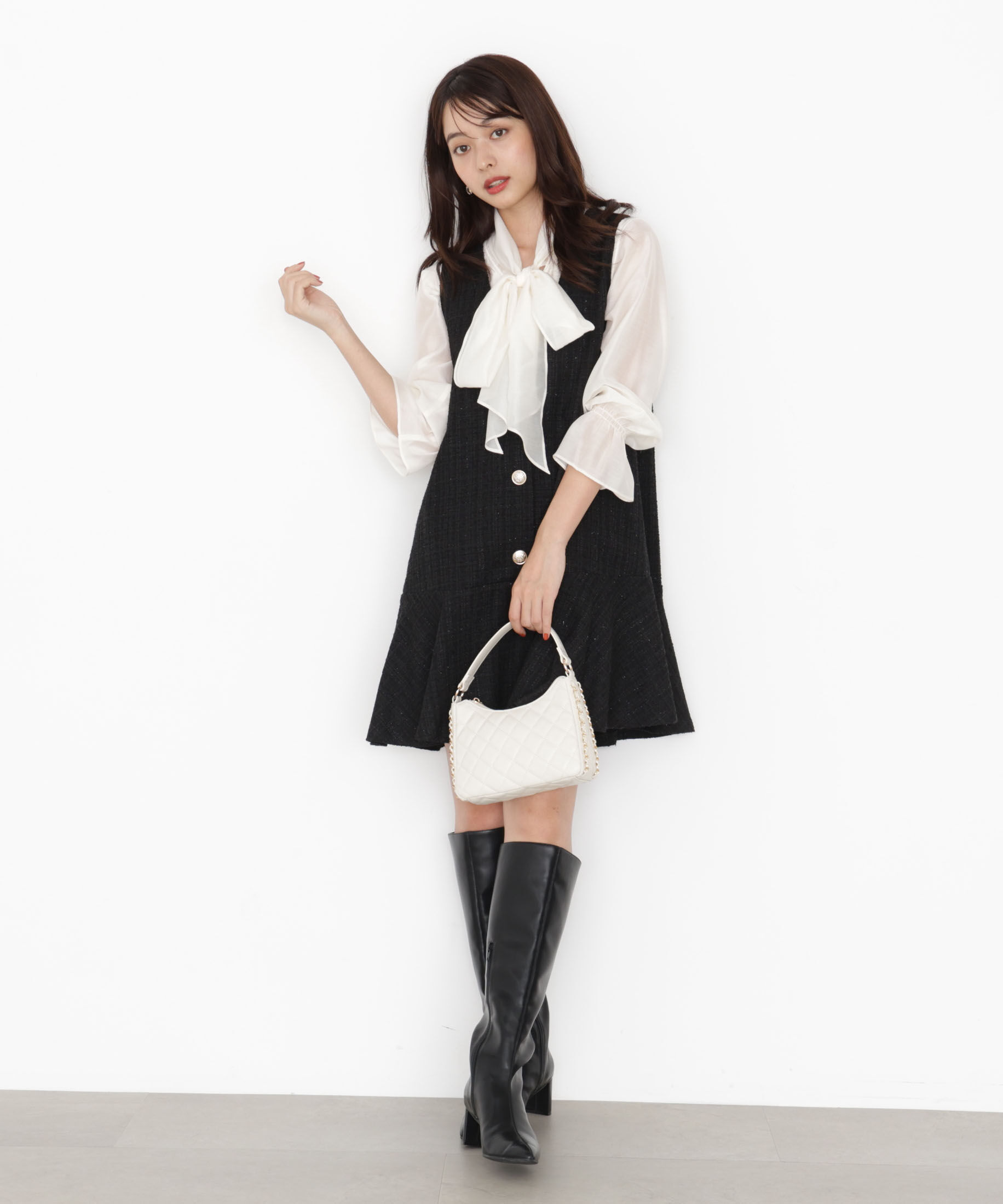 PROPORTION BODY DRESSING「＜ウォッシャブル＞シアーボウタイブラウス 25AW」|シャツ・ブラウス|