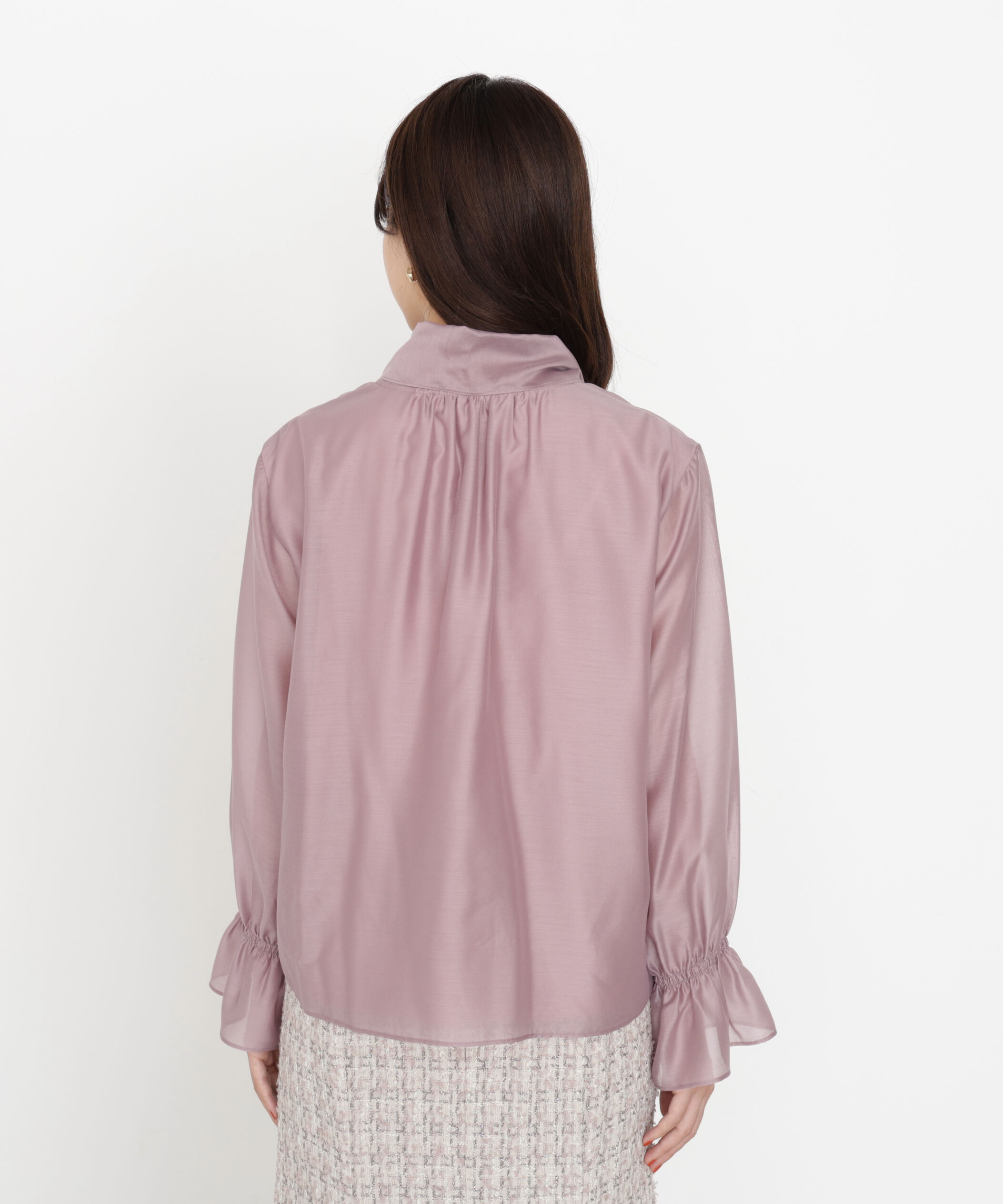 PROPORTION BODY DRESSING「＜ウォッシャブル＞シアーボウタイブラウス 25AW」|シャツ・ブラウス|