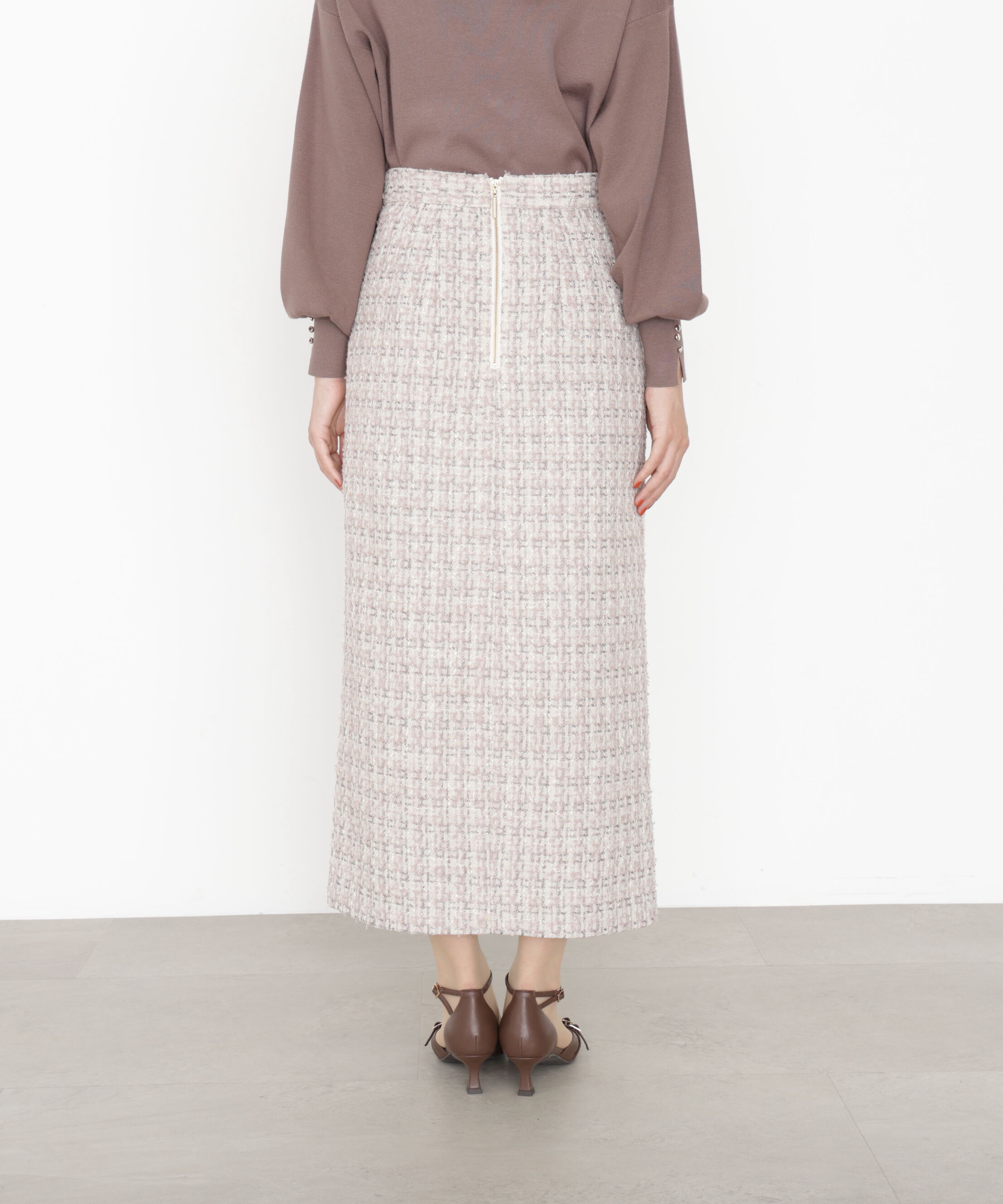 PROPORTION BODY DRESSING「ラメツイードナロースカート 25AW」|スカート|