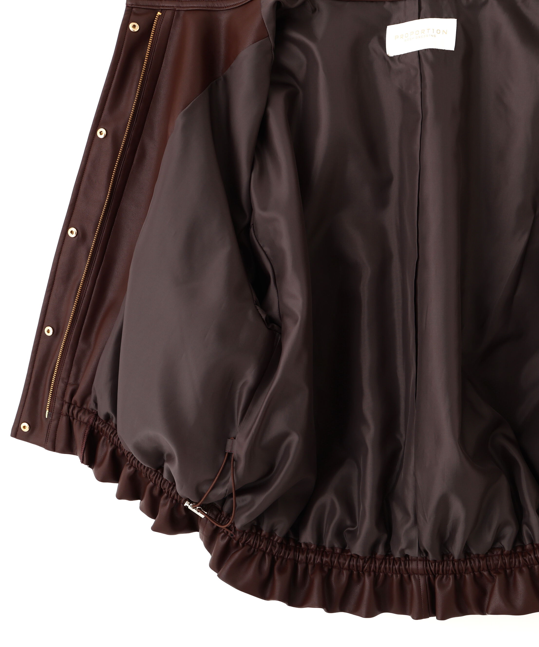 PROPORTION BODY DRESSING「合皮ドロストブルゾン 25AW」|ブルゾン・スタジャン|