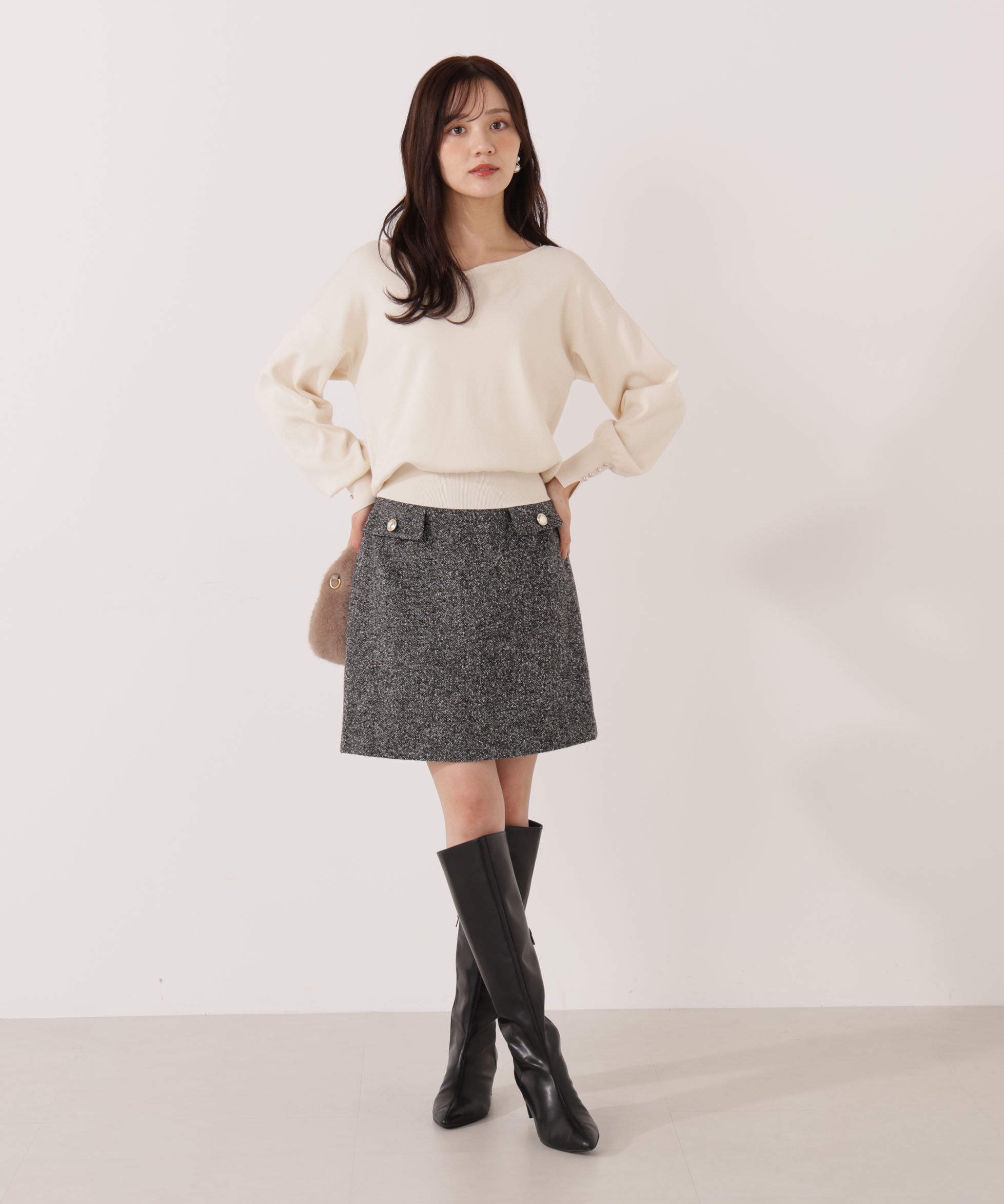 PROPORTION BODY DRESSING「ツイードミニスカート」|スカート|