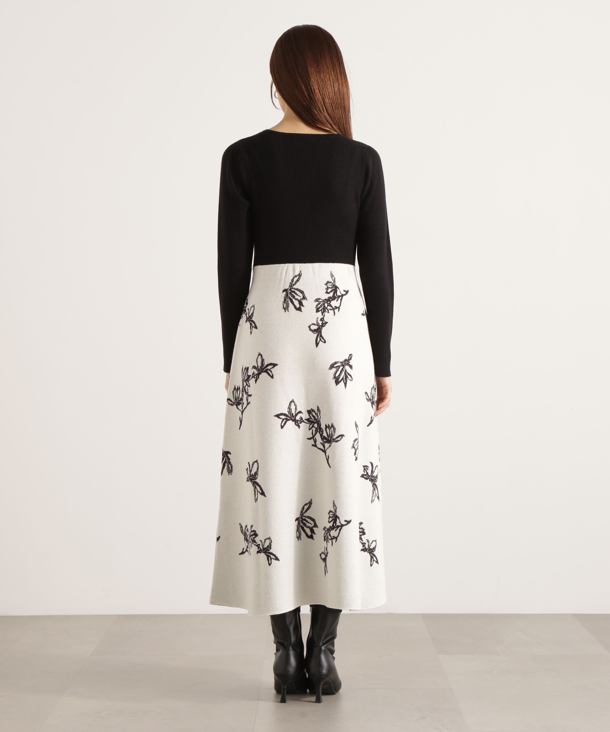 PROPORTION BODY DRESSING「花柄ジャガードニットワンピース 25AW」|ワンピース|