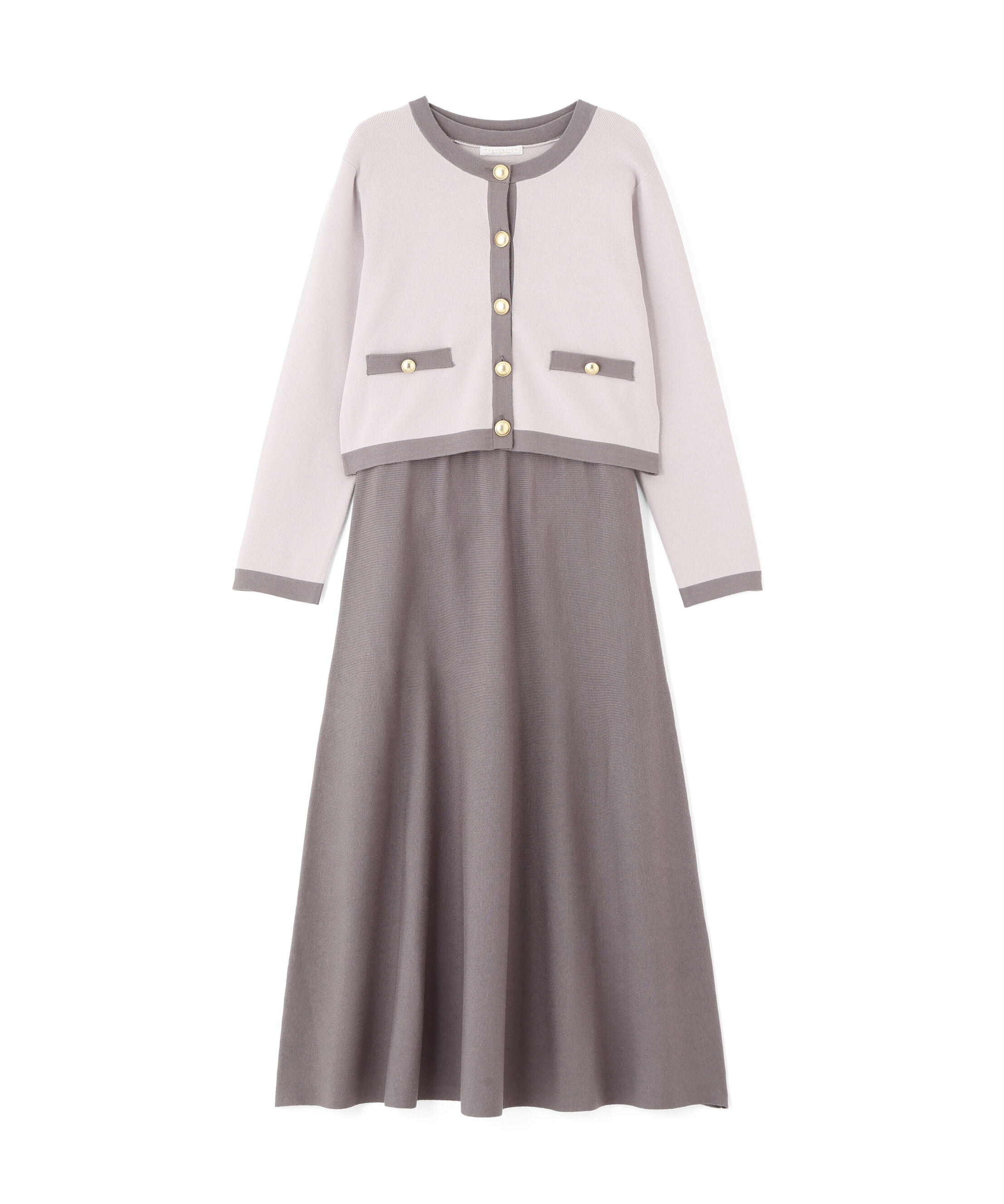 PROPORTION BODY DRESSING「バイカラーカーデセットアップ」|ワンピース|
