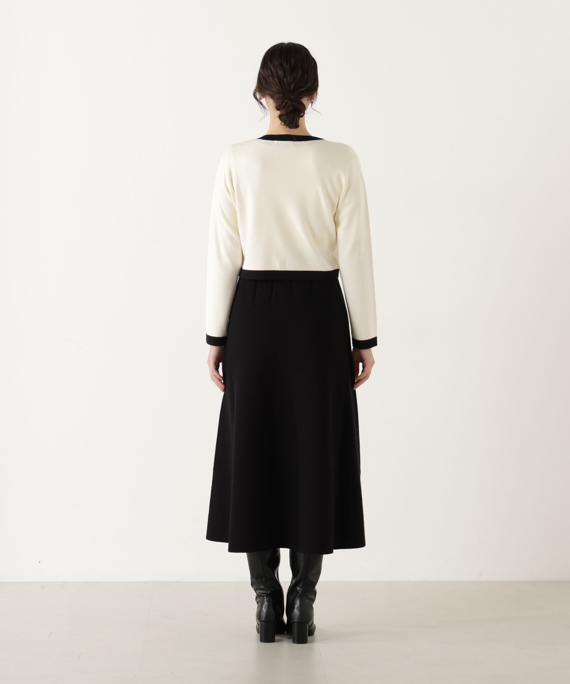 PROPORTION BODY DRESSING「バイカラーカーデセットアップ」|ワンピース|