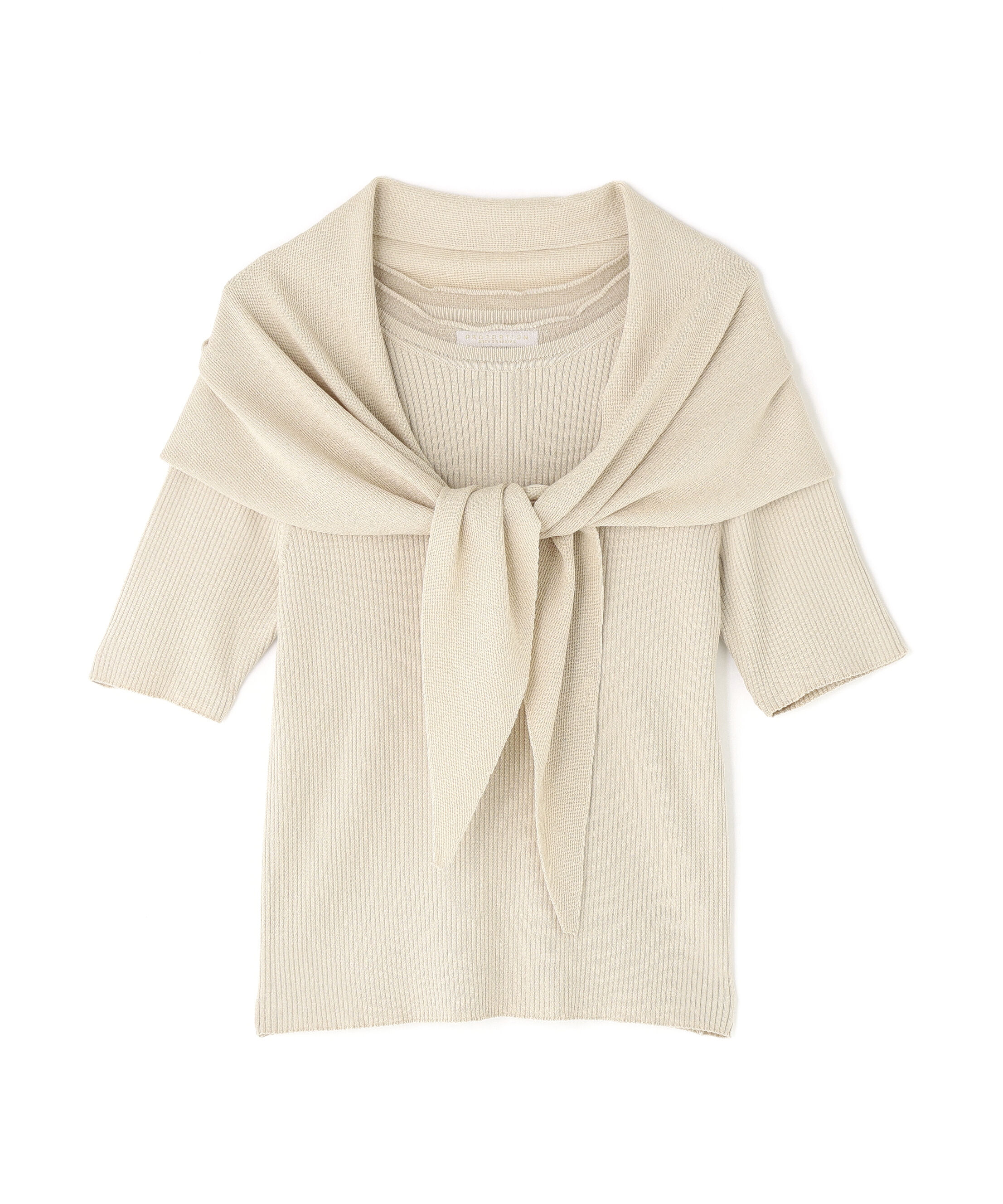 PROPORTION BODY DRESSING「トライアングルスカーフ付きニット 26SS」|ニット・セーター|