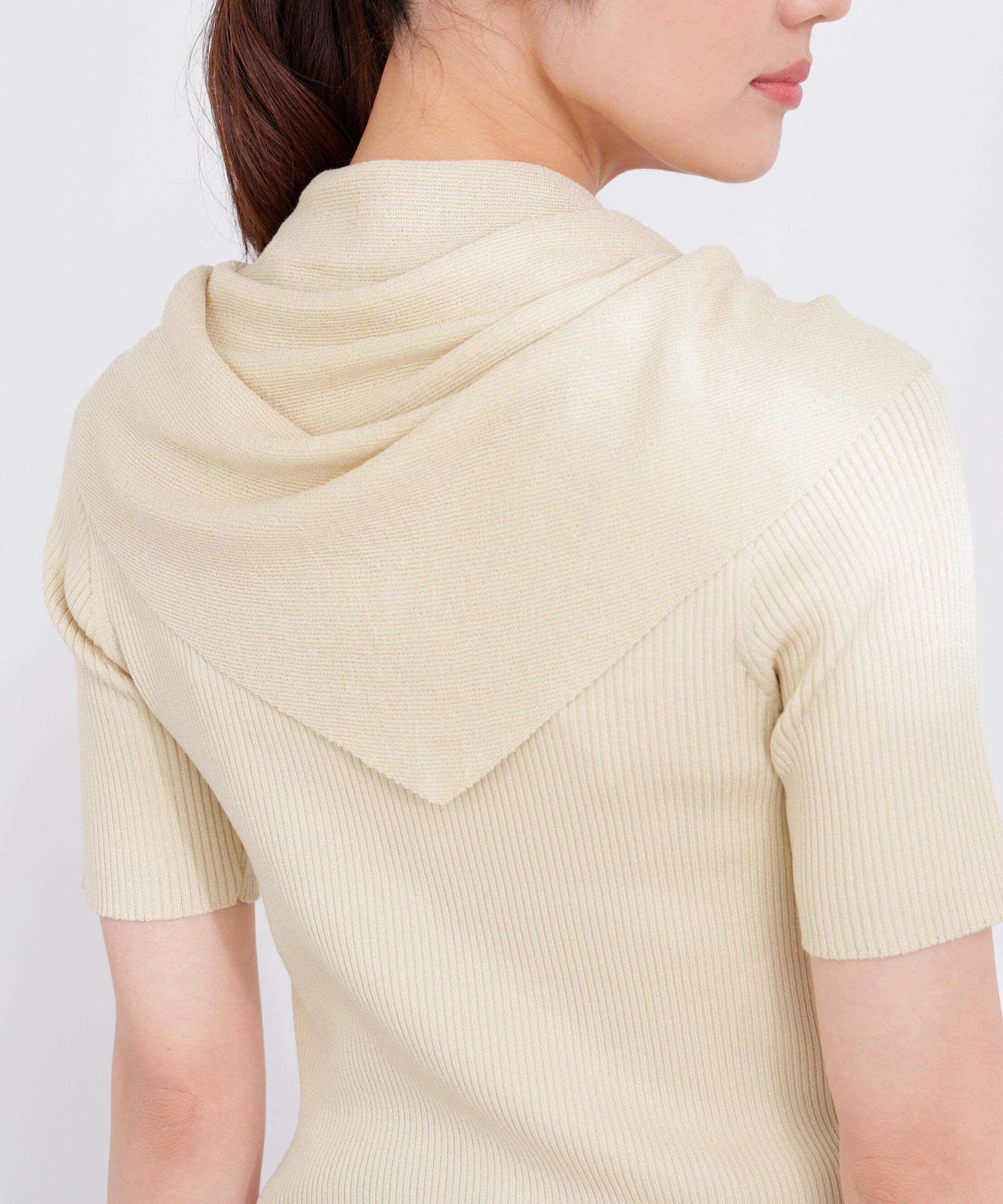 PROPORTION BODY DRESSING「トライアングルスカーフ付きニット 26SS」|ニット・セーター|