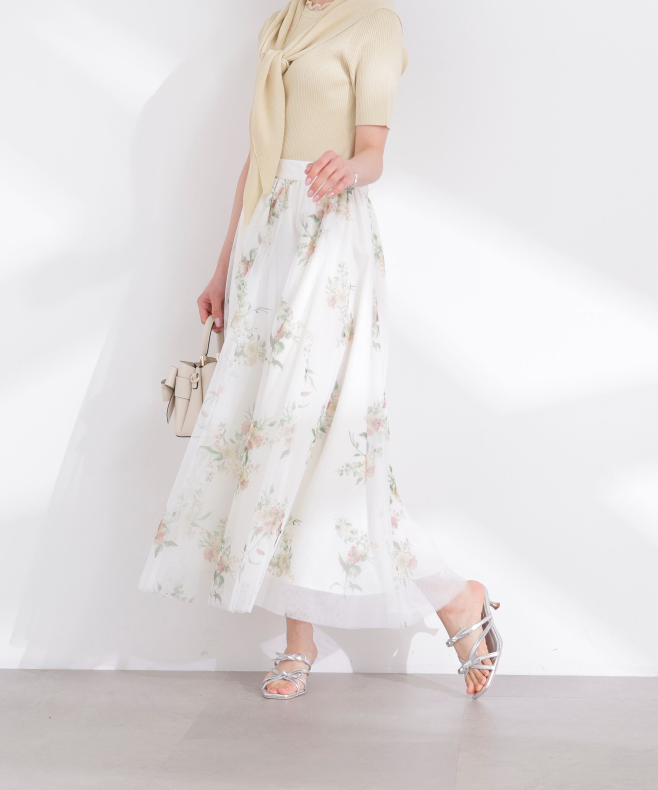 PROPORTION BODY DRESSING「花柄チュールスカート 26SS」|スカート|