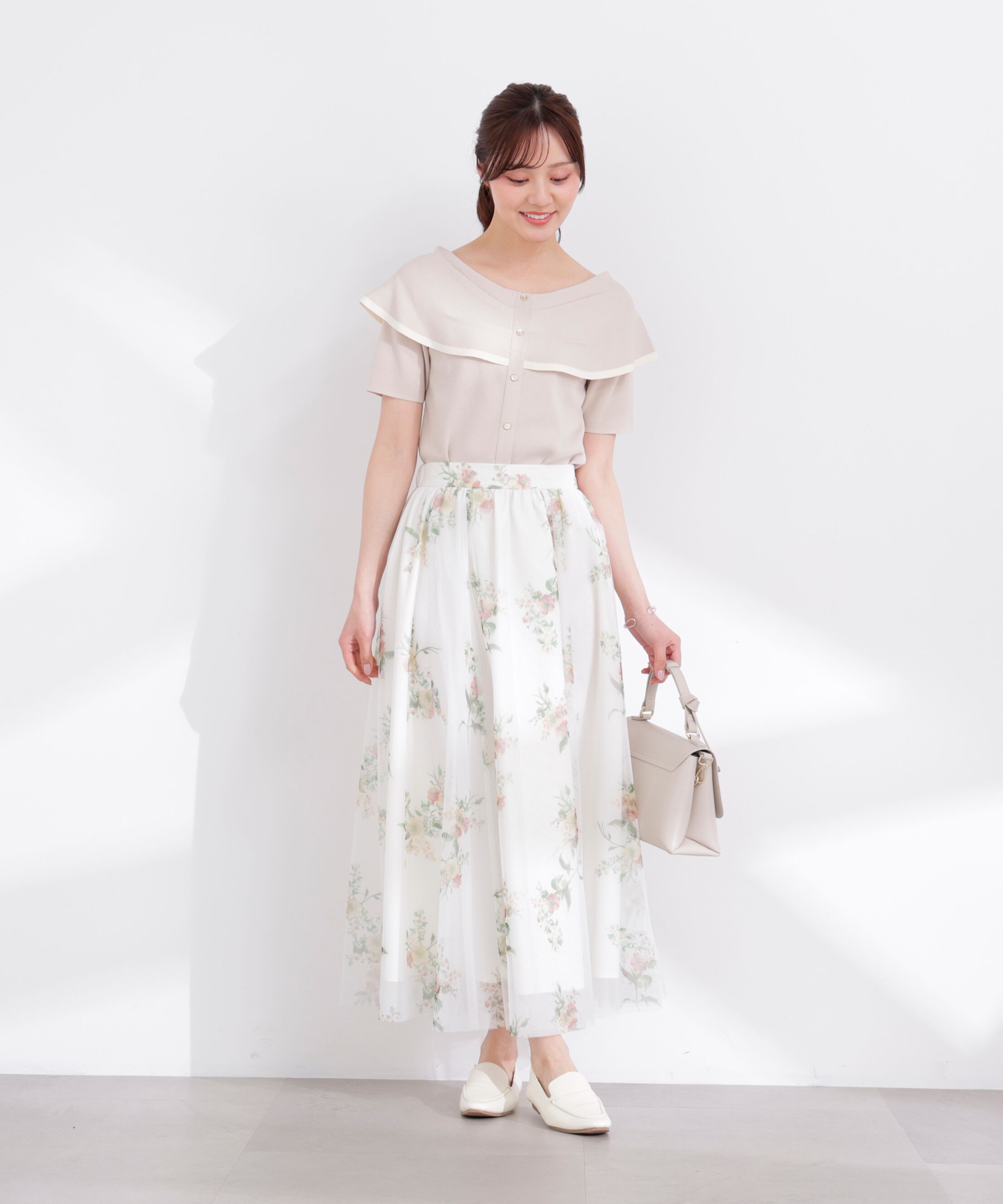 PROPORTION BODY DRESSING「花柄チュールスカート 26SS」|スカート|