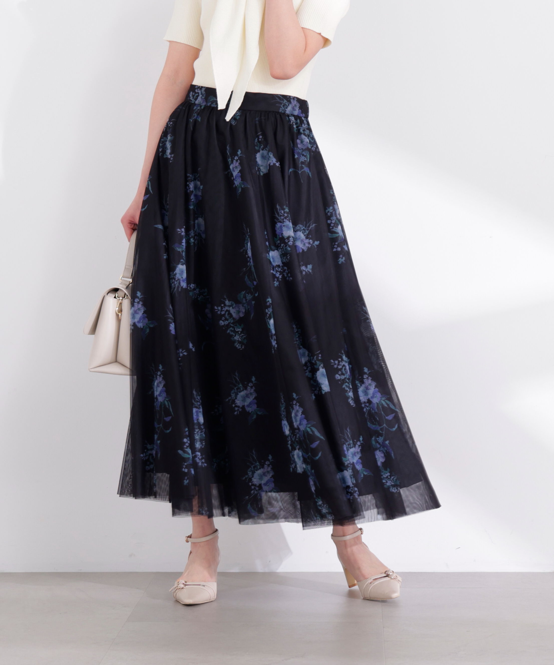 PROPORTION BODY DRESSING「花柄チュールスカート 26SS」|スカート|