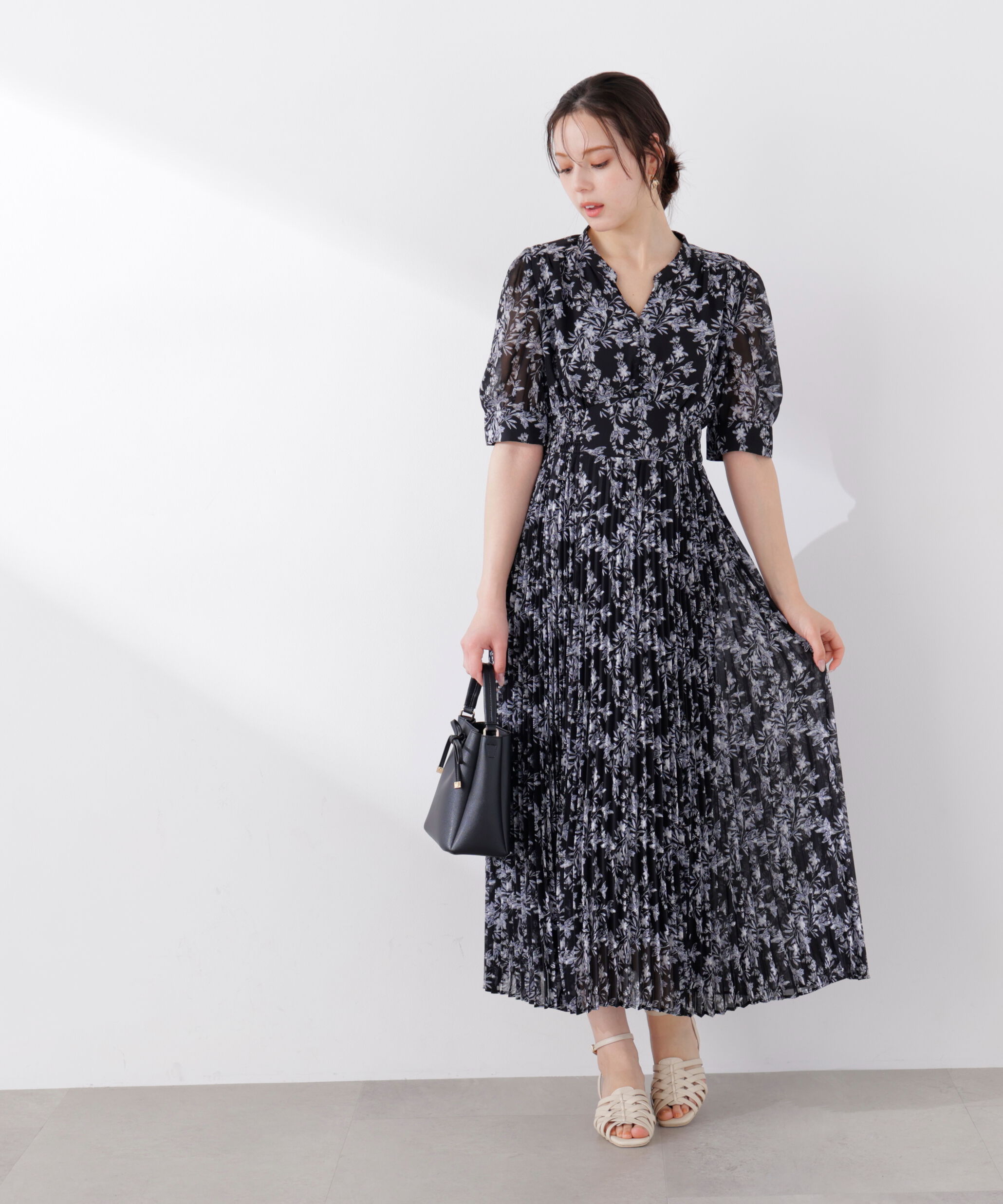 PROPORTION BODY DRESSING「花柄プリーツワンピース　26SS」|ワンピース|