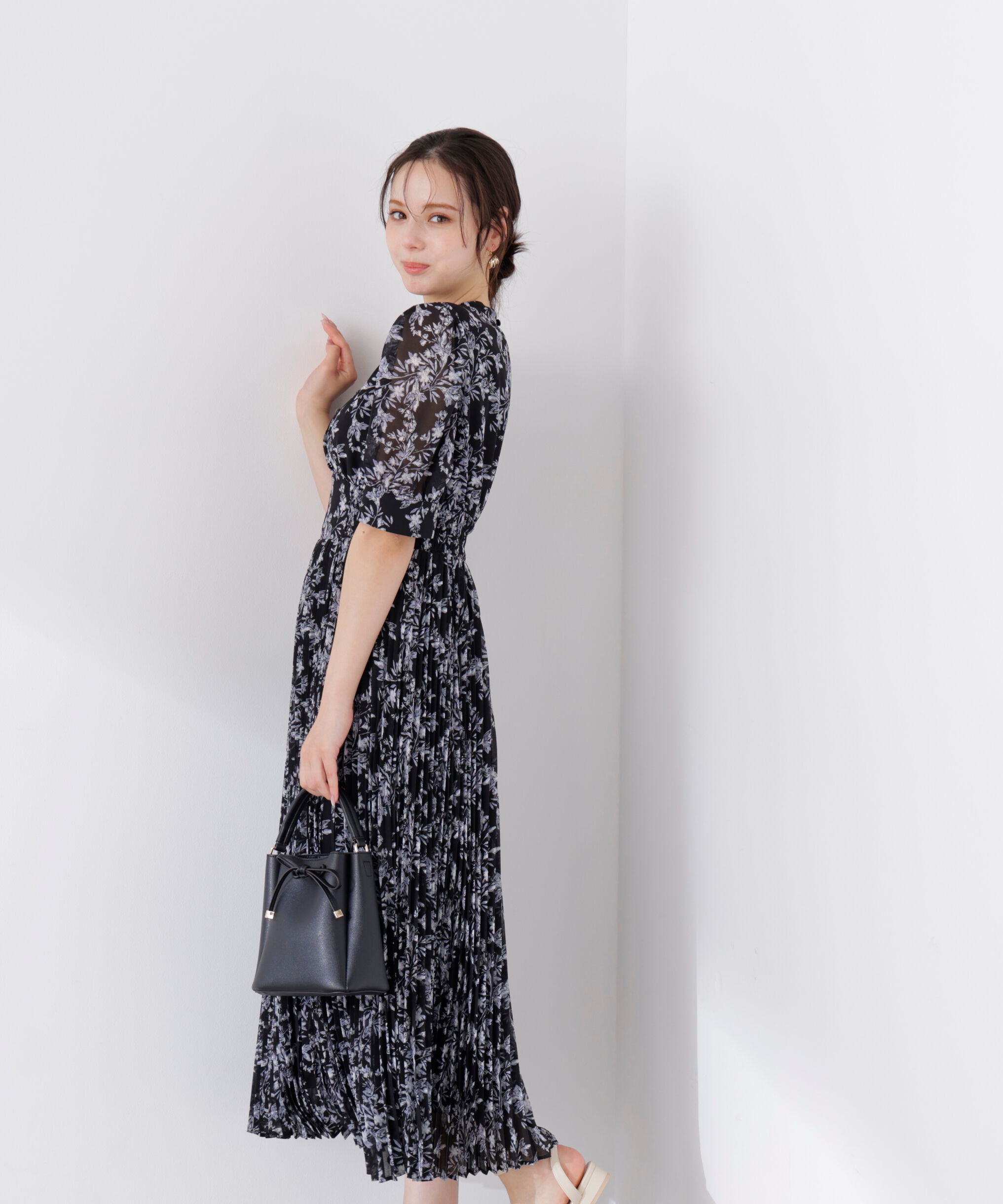 PROPORTION BODY DRESSING「花柄プリーツワンピース　26SS」|ワンピース|