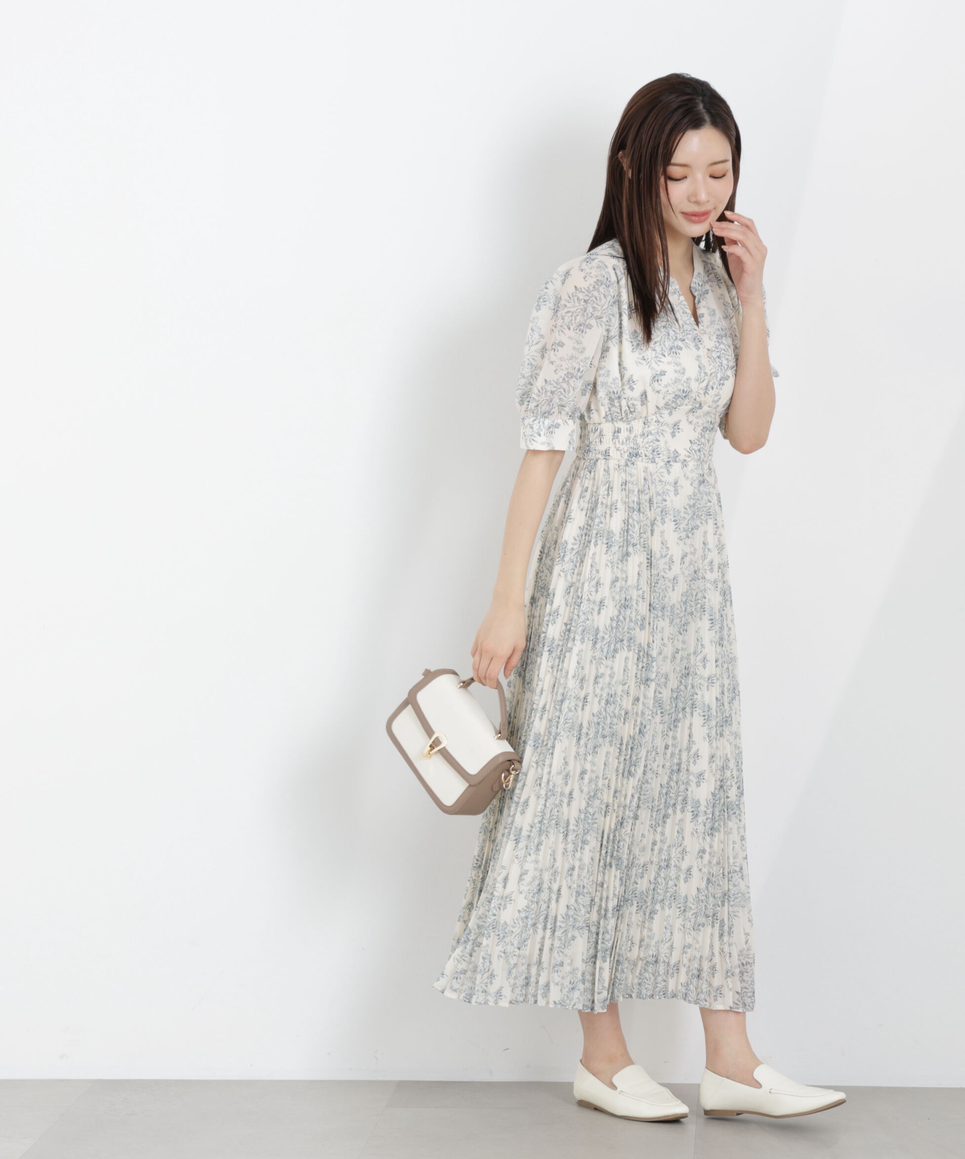 PROPORTION BODY DRESSING「花柄プリーツワンピース　26SS」|ワンピース|