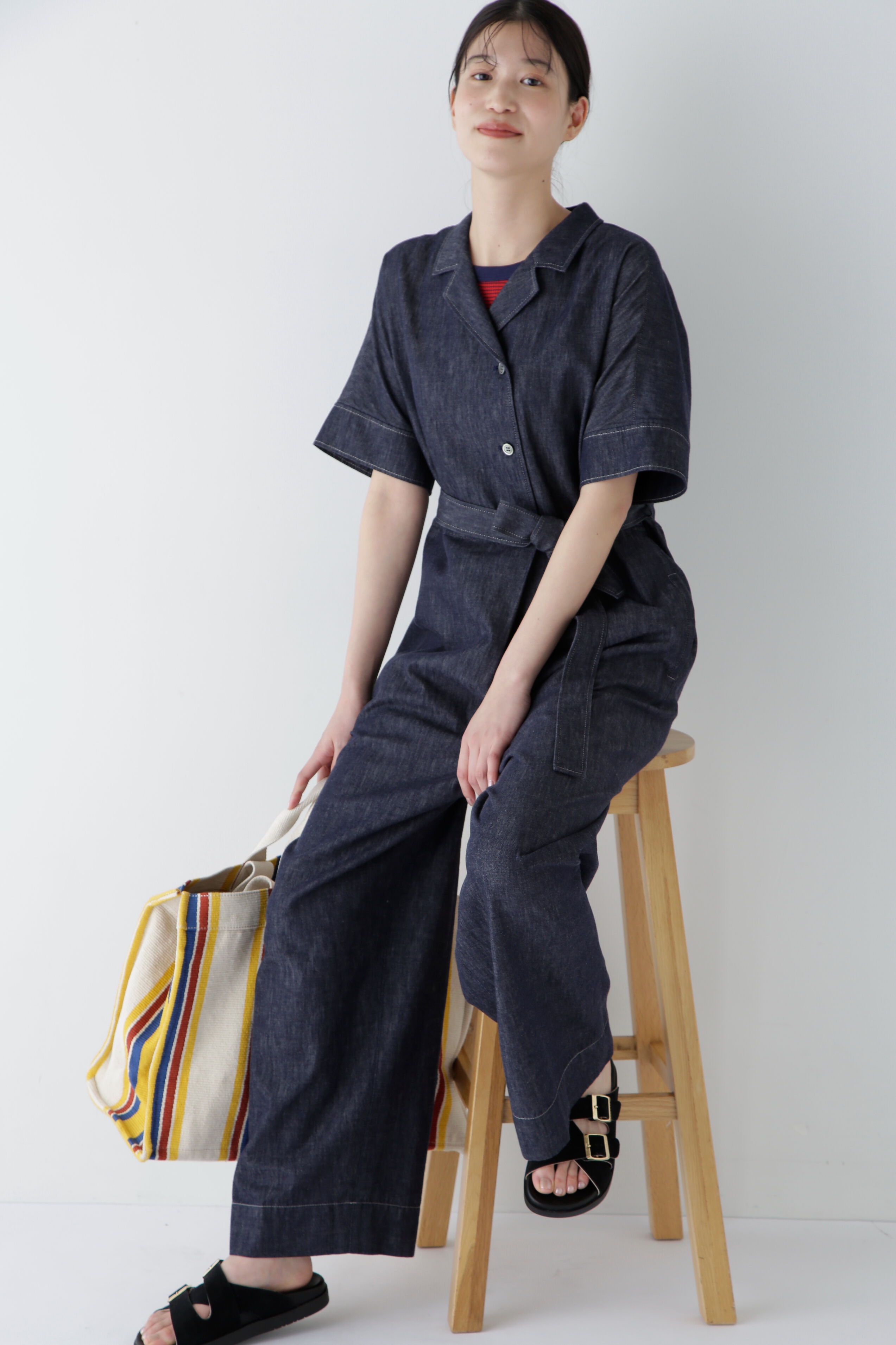  「◆ライトオンスデニムオールインワン」|ワンピース|