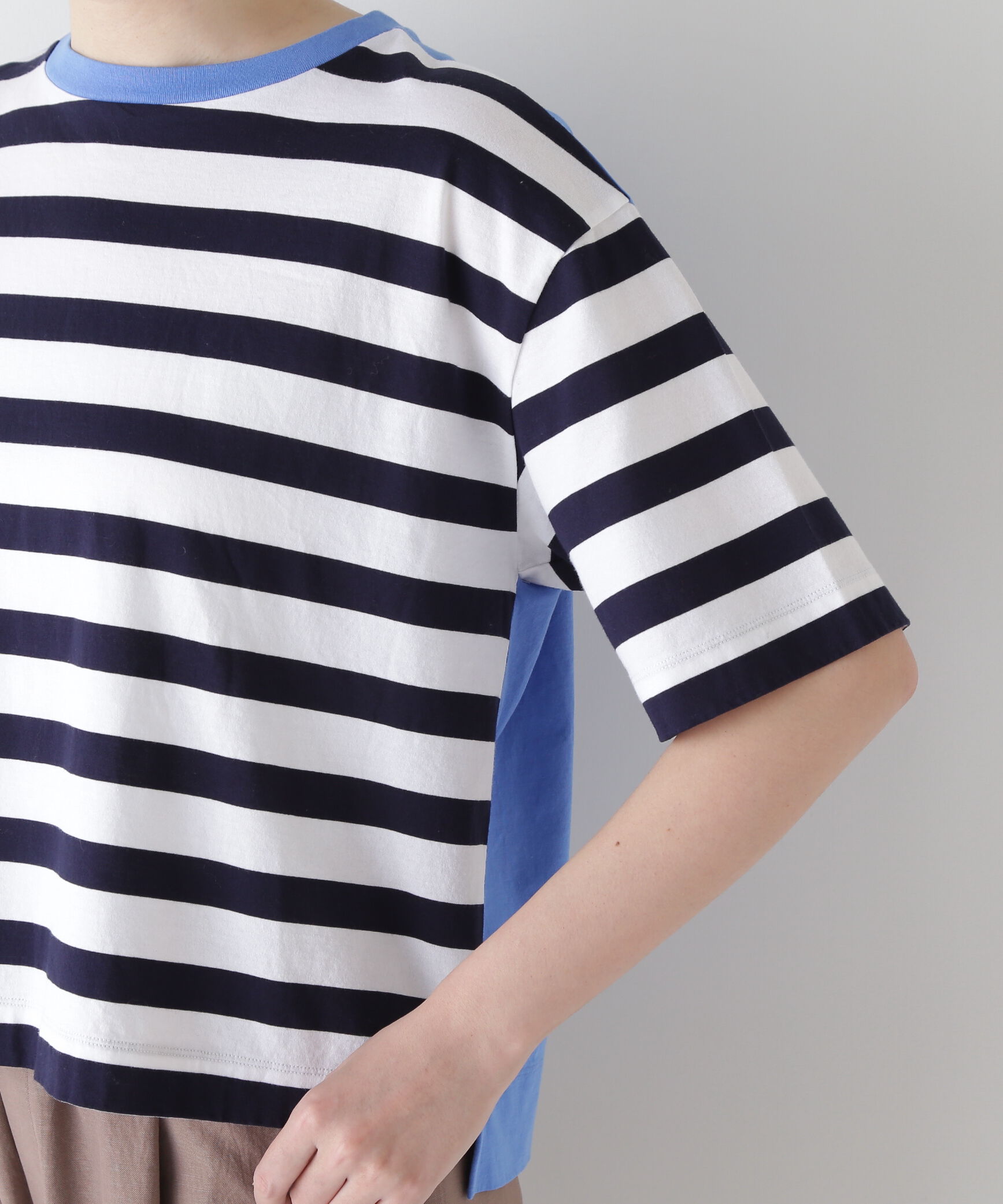  「◆シルケット天竺ボーダーカットソー」|Tシャツ・カットソー|