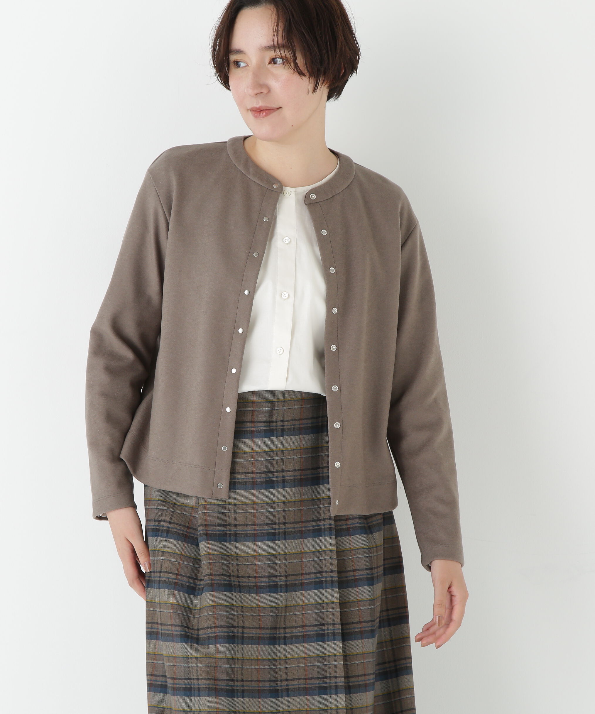  「◆ミルドジャージーカーディガン」|Tシャツ・カットソー|モカ1