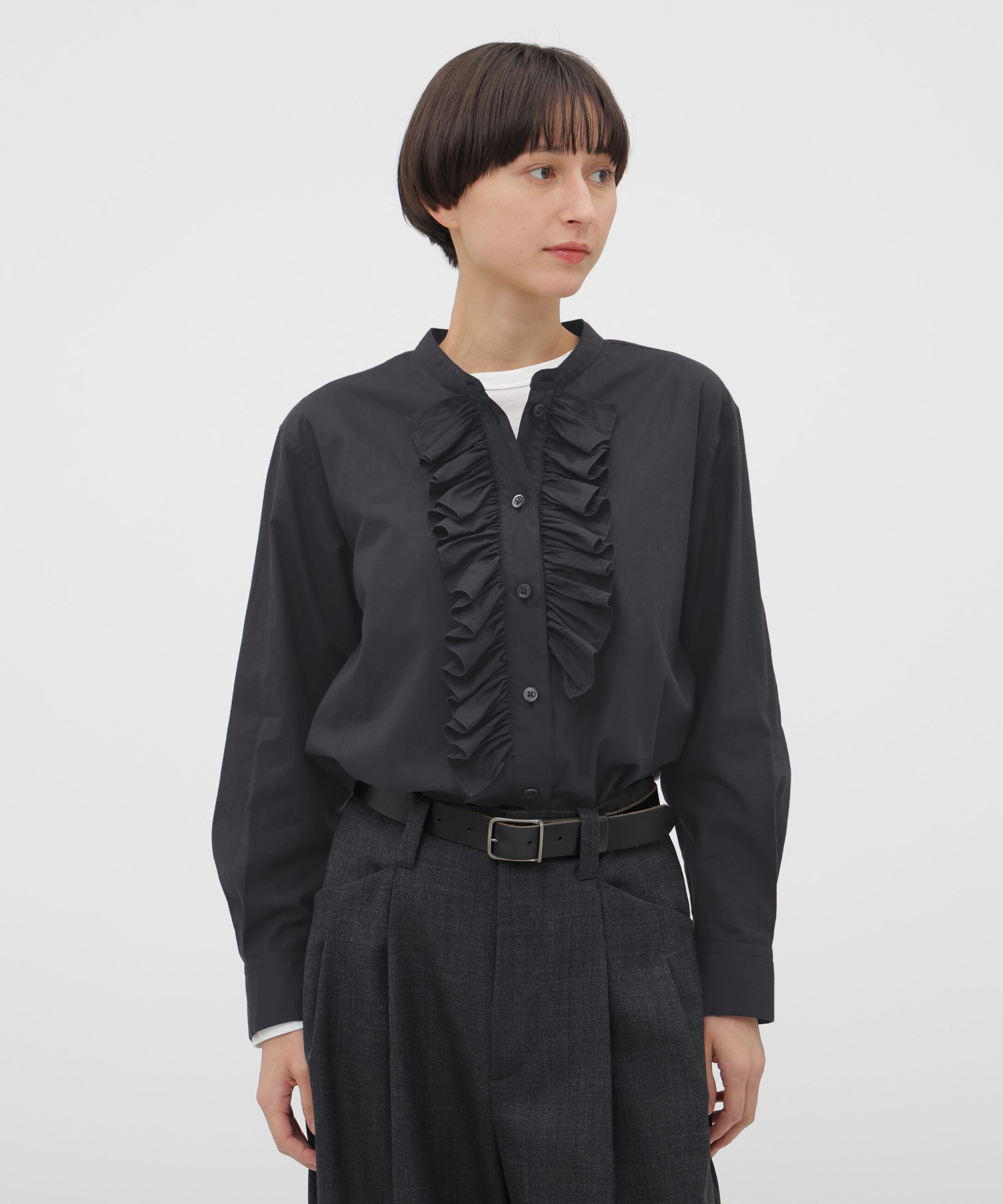  「WASHED COTTON SHIRT」|シャツ・ブラウス|CHARCOAL3