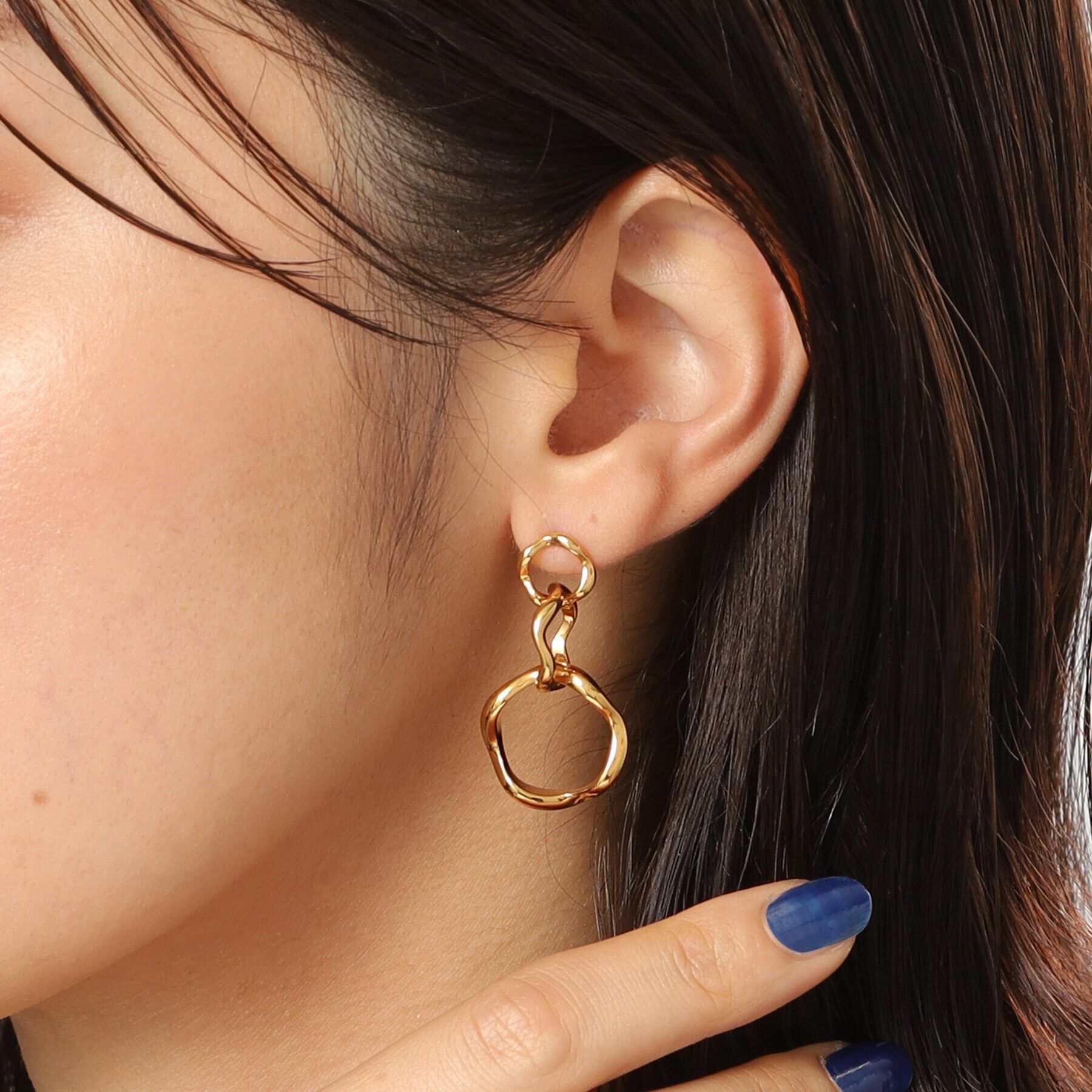 COCOSHNIK ONKITSCH「シルバー ニュアンスピアス トリプルフープ GP」|ピアス|