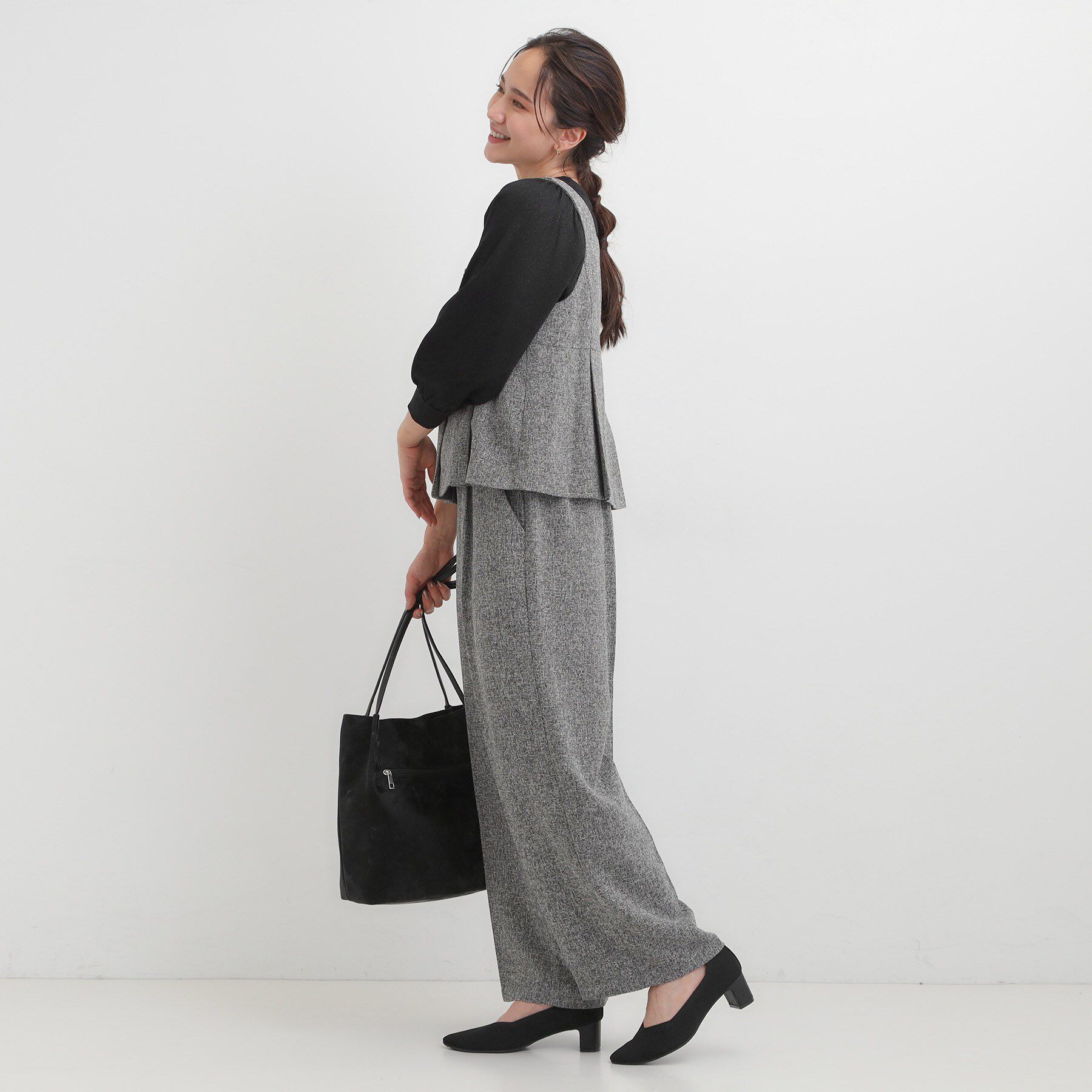 SHOO･LA･RUE「【2点セット】着るだけで決まる クラシカルなツイード調セットアップ」|スーツ|